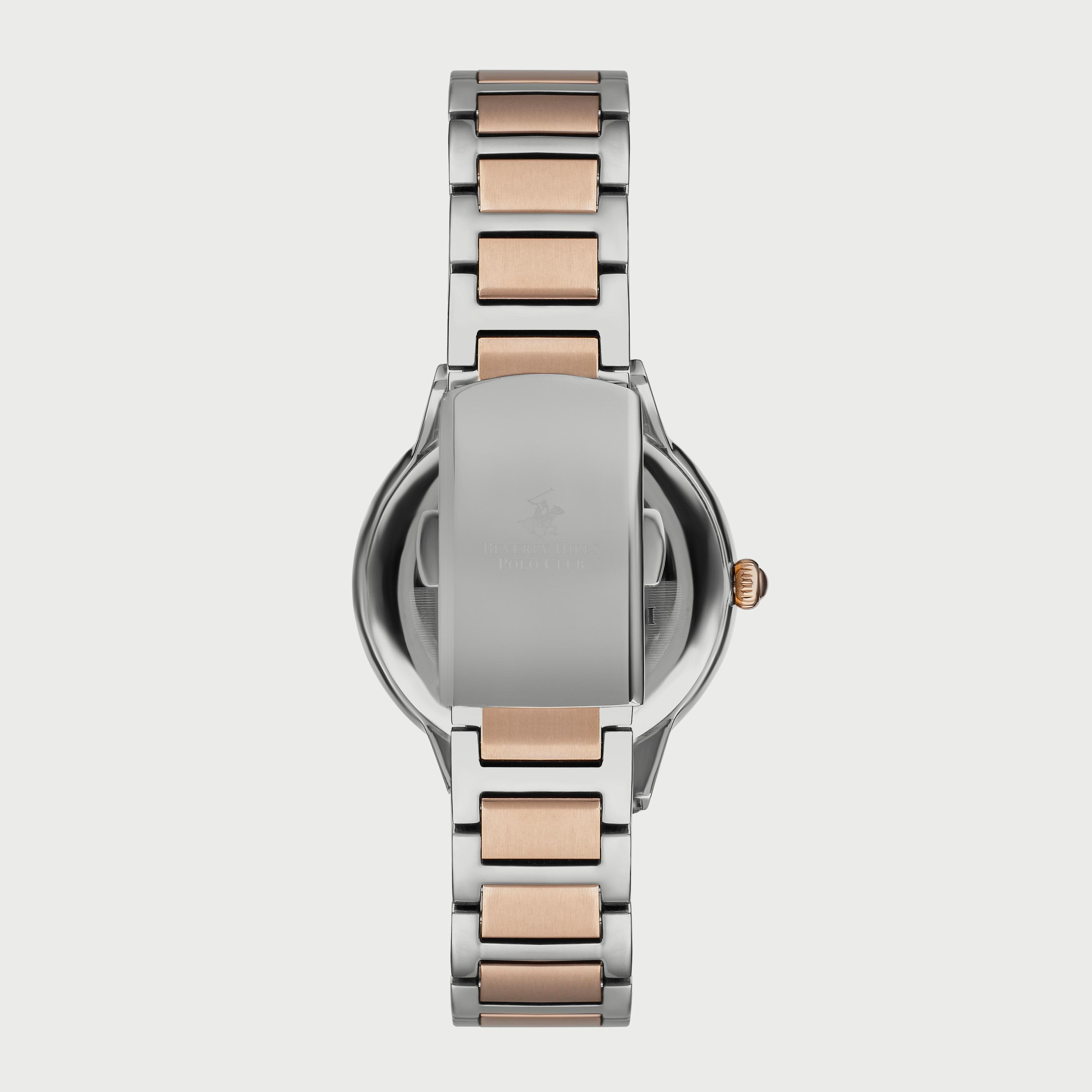  BP3235X.520 "ساعة" أنالوج من بيفرلي هيلز بولو كلوب للنساء بسوار معدني فضي وذهبي وردي-women-watchesandjewellery-watches-image-3