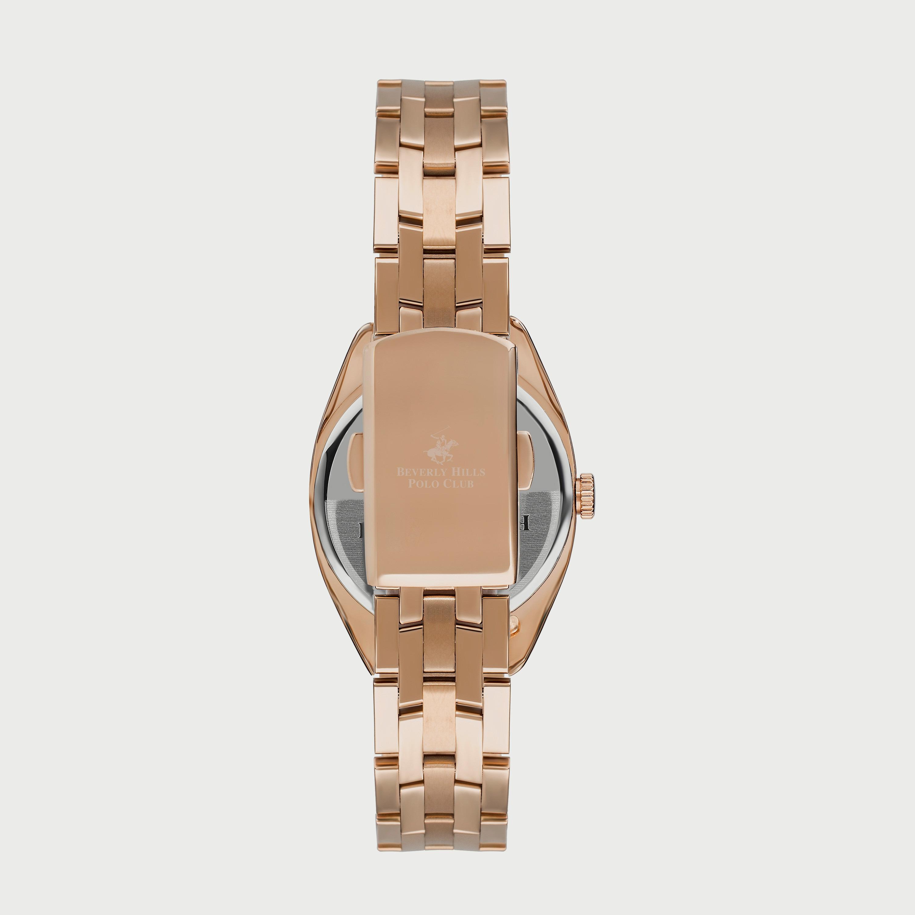  BP3270X.420 "ساعة" أنالوج من بيفرلي هيلز بولو كلوب للنساء بسوار معدني ذهبي وردي-women-watchesandjewellery-watches-image-3