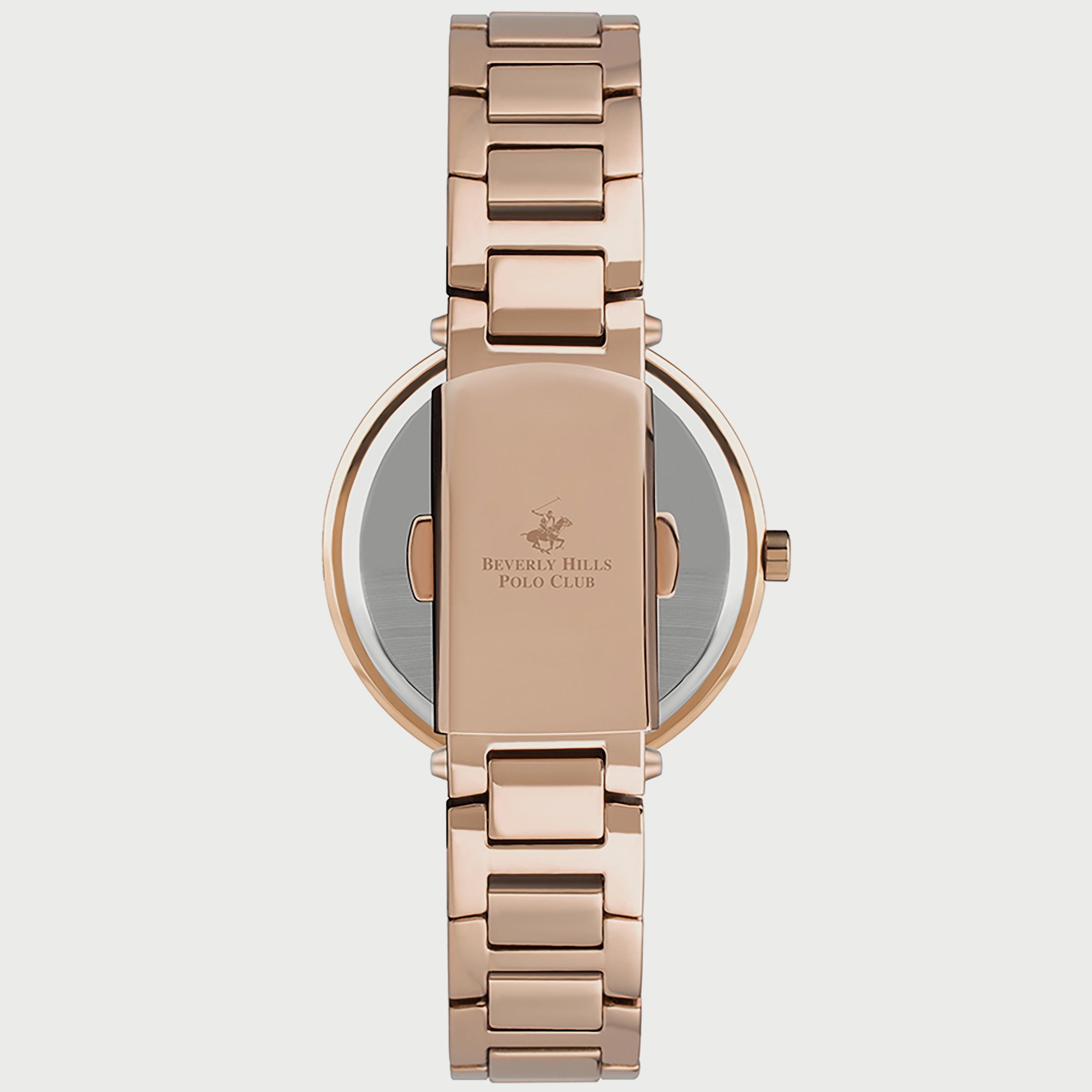  BP3294X.410 "ساعة" أنالوج من بيفرلي هيلز بولو كلوب للنساء بسوار معدني ذهبي وردي-women-watchesandjewellery-watches-image-3