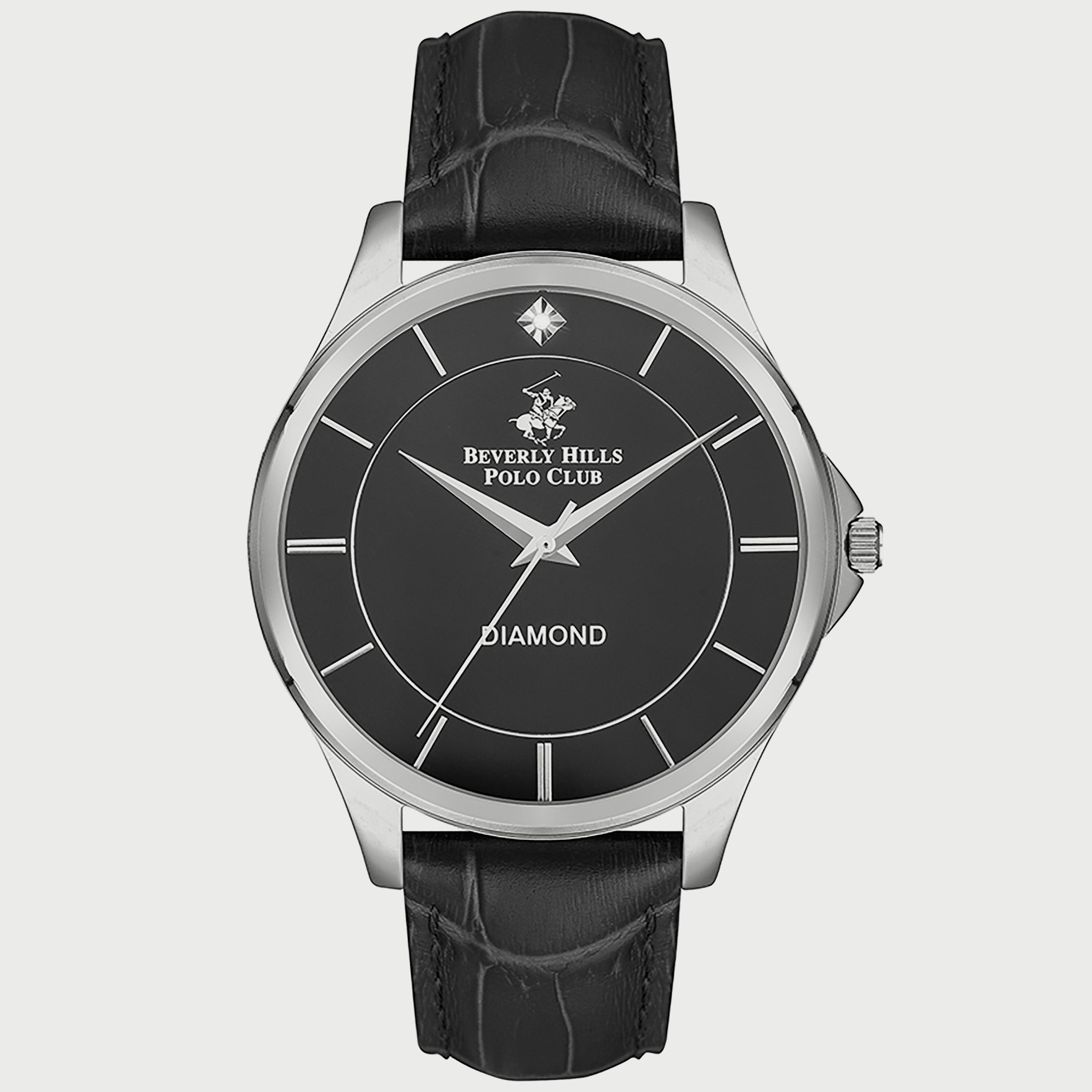  BP3240X.351 "ساعة" أنالوج من بيفرلي هيلز بولو كلوب بعقارب وسوار جلدي أسود للرجال-men-watchesandjewellery-watches-image-1