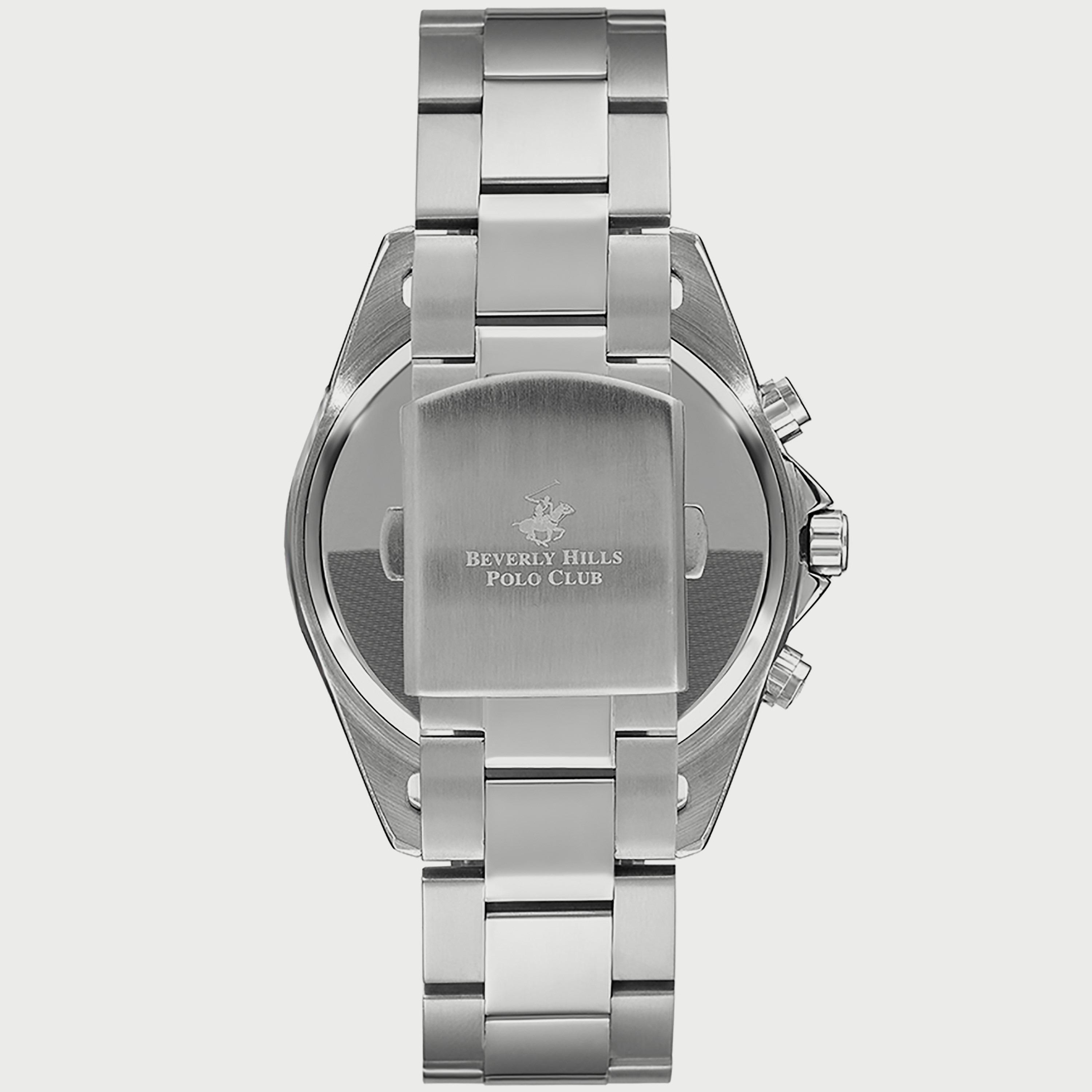  BP3276X.550 "ساعة" كرونوغراف من بيفرلي هيلز بولو كلوب بعقارب وسوار معدني فضي للرجال-men-watchesandjewellery-watches-image-3