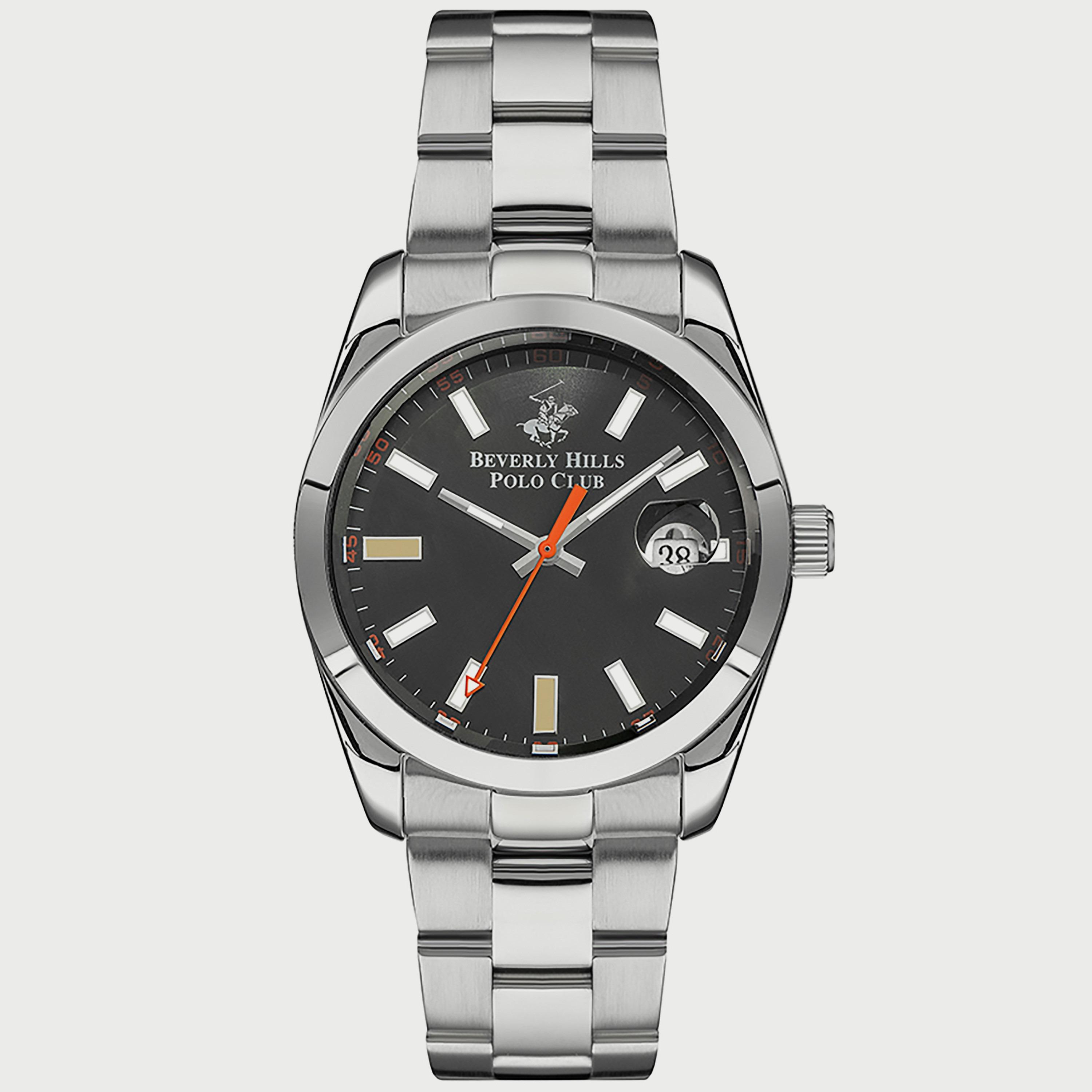  BP3288X.350 "ساعة" أنالوج من بيفرلي هيلز بولو كلوب للرجال بسوار معدني فضي-men-watchesandjewellery-watches-image-1