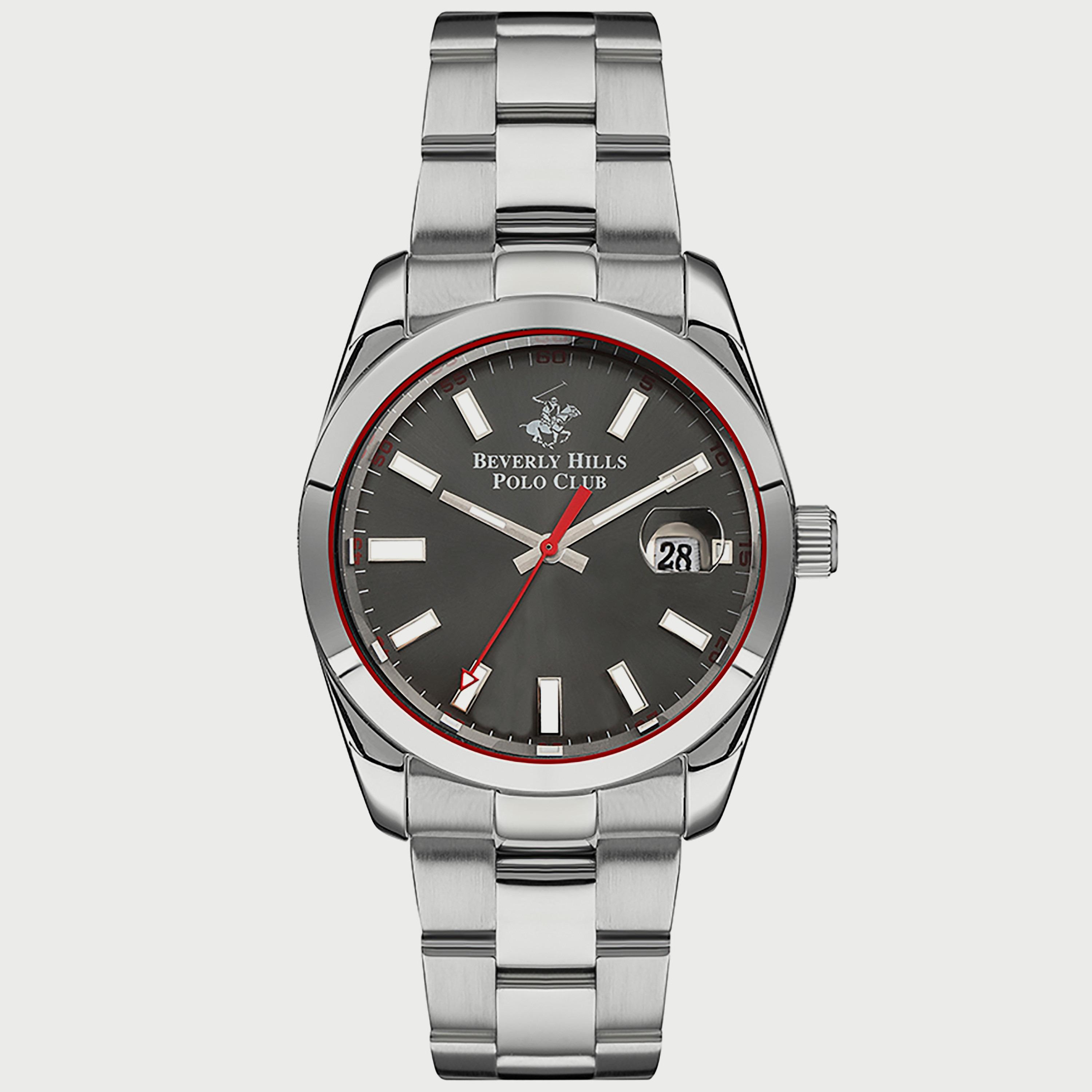  BP3288X.360 "ساعة" أنالوج من بيفرلي هيلز بولو كلوب للرجال بسوار معدني فضي-men-watchesandjewellery-watches-image-1