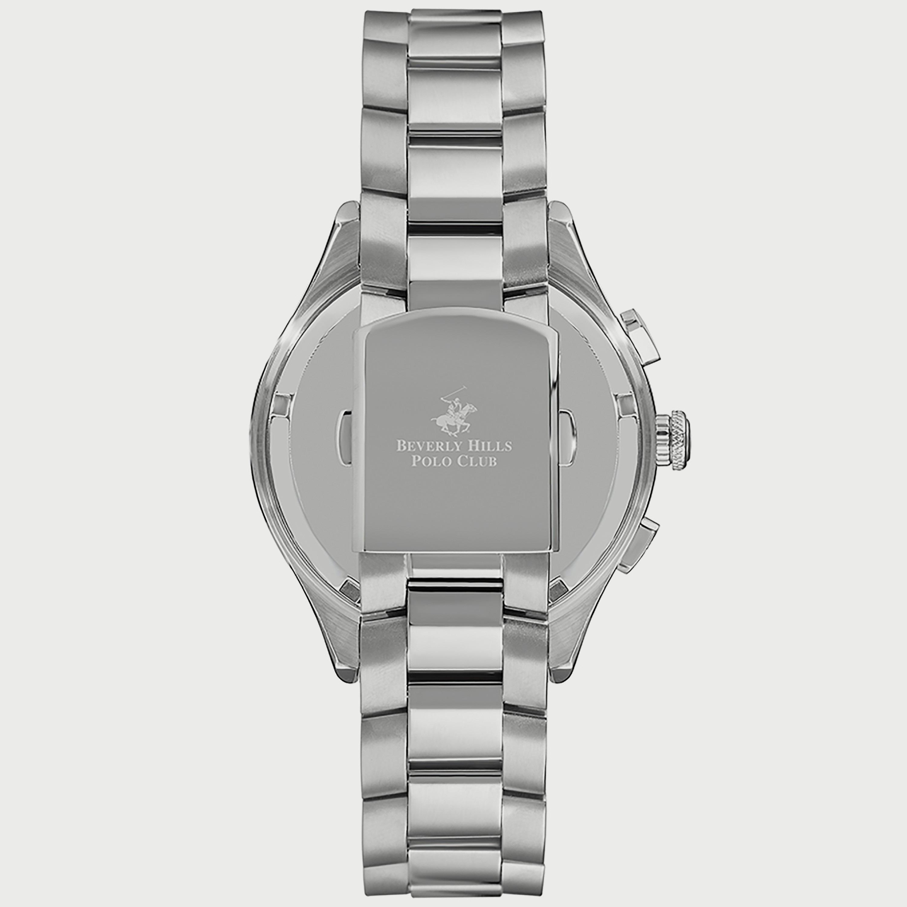  BP3250X.350 "ساعة" كرونوغراف من بيفرلي هيلز بولو كلوب بعقارب وسوار معدني فضي للرجال-men-watchesandjewellery-watches-image-3