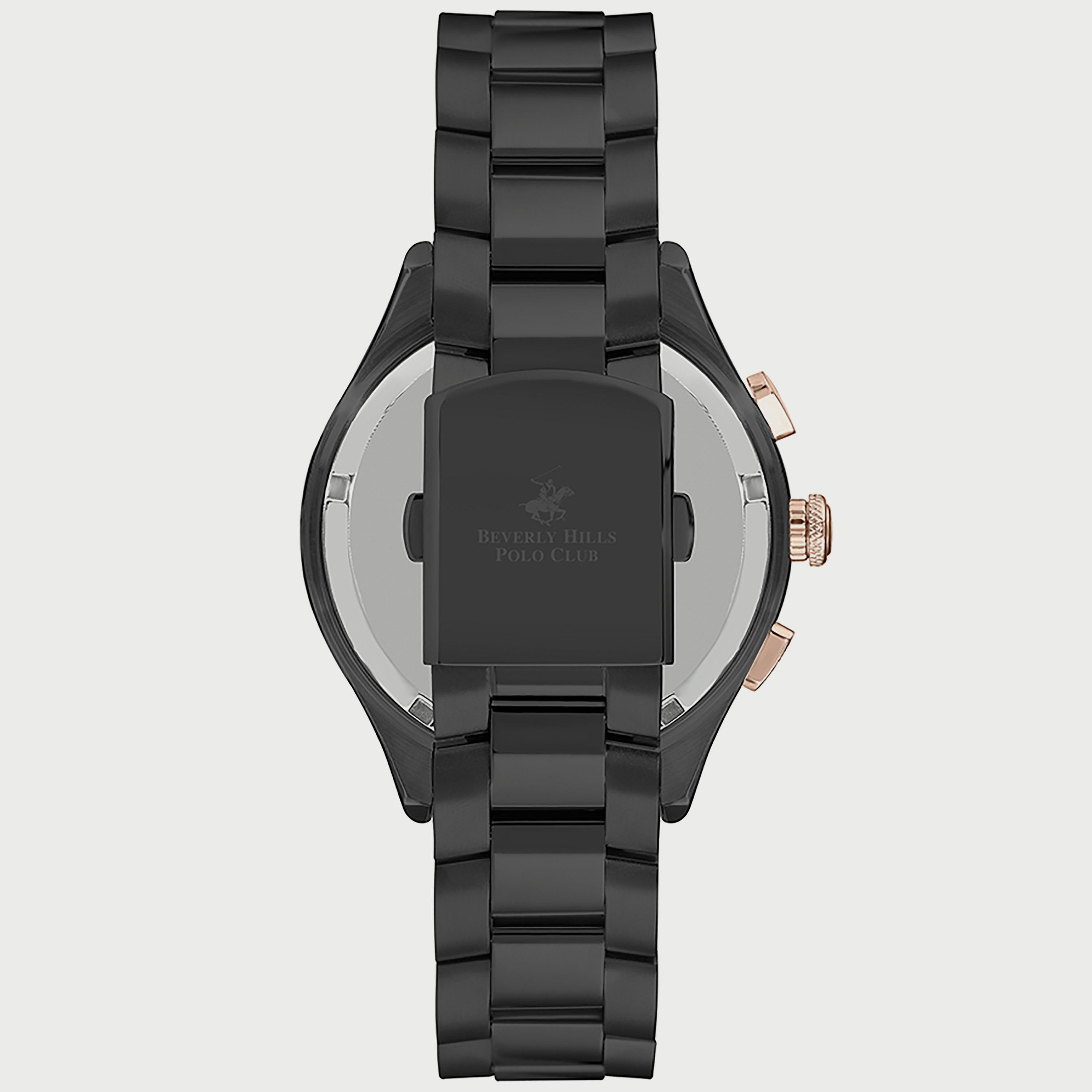  BP3250X.060 "ساعة" كرونوغراف من بيفرلي هيلز بولو كلوب بعقارب وسوار معدني أسود للرجال-men-watchesandjewellery-watches-image-3