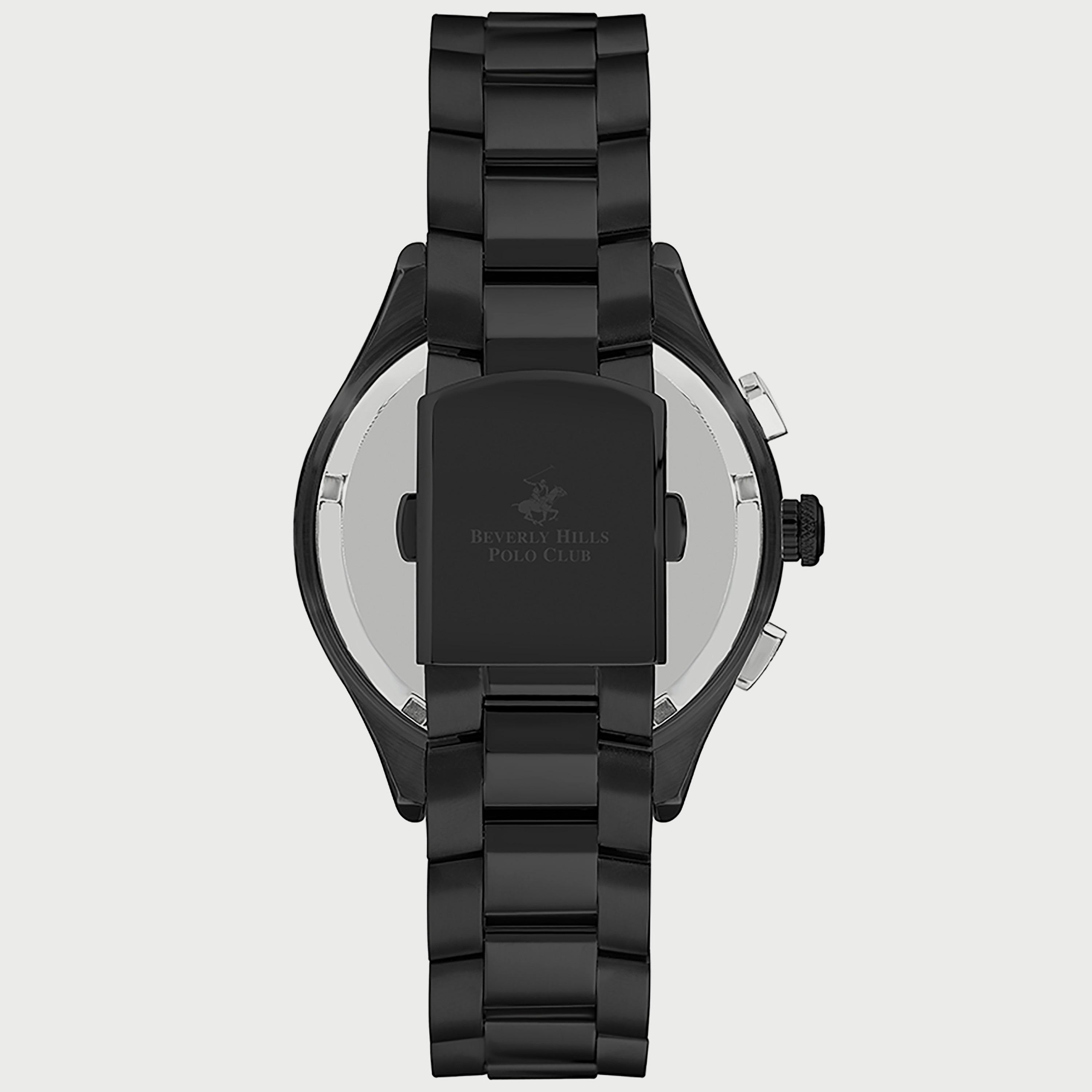  BP3250X.690 "ساعة" كرونوغراف من بيفرلي هيلز بولو كلوب بعقارب وسوار معدني أسود للرجال-men-watchesandjewellery-watches-image-3
