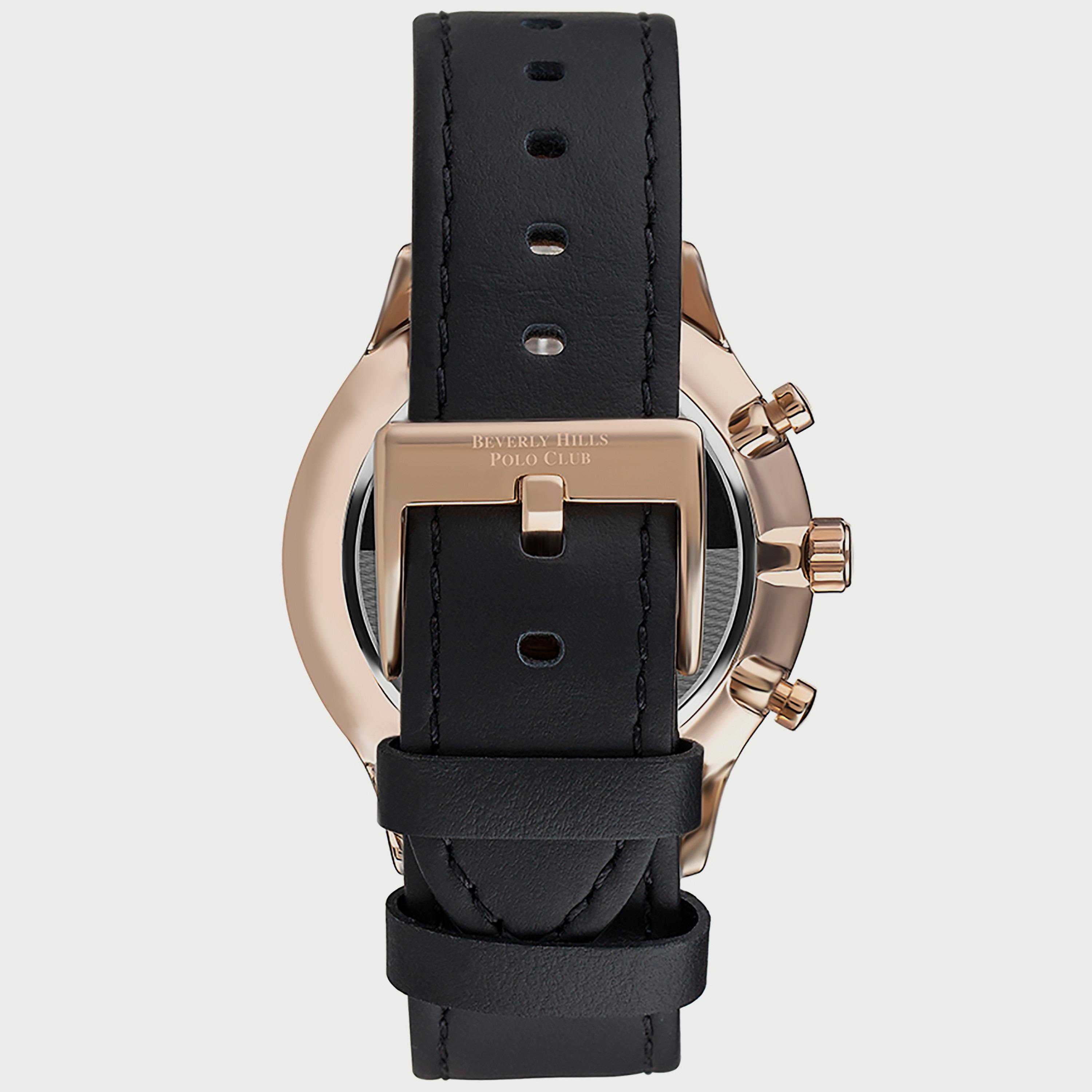  BP3280X.431 "ساعة" كرونوغراف من بيفرلي هيلز بولو كلوب بعقارب وسوار جلدي أسود للرجال-men-watchesandjewellery-watches-image-3