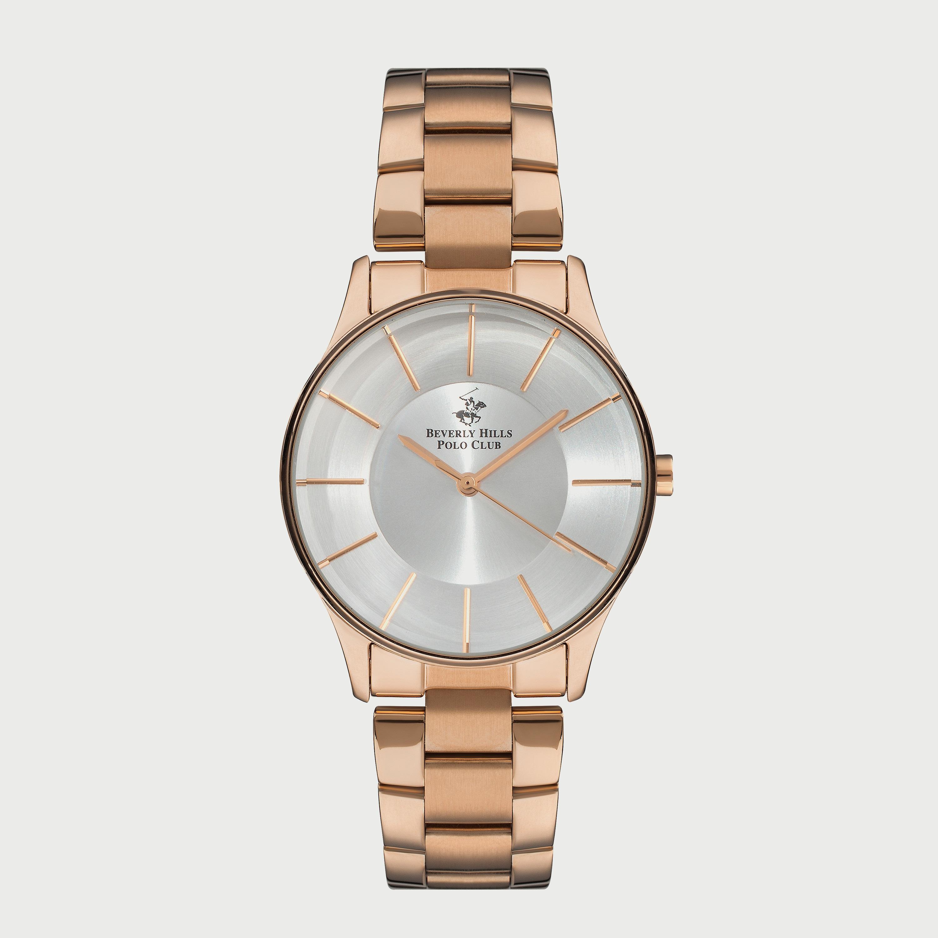  BP3286X.430 ساعة أنالوج من بيفرلي هيلز بولو كلوب للنساء بسوار معدني ذهبي وردي-women-watchesandjewellery-watches-image-1