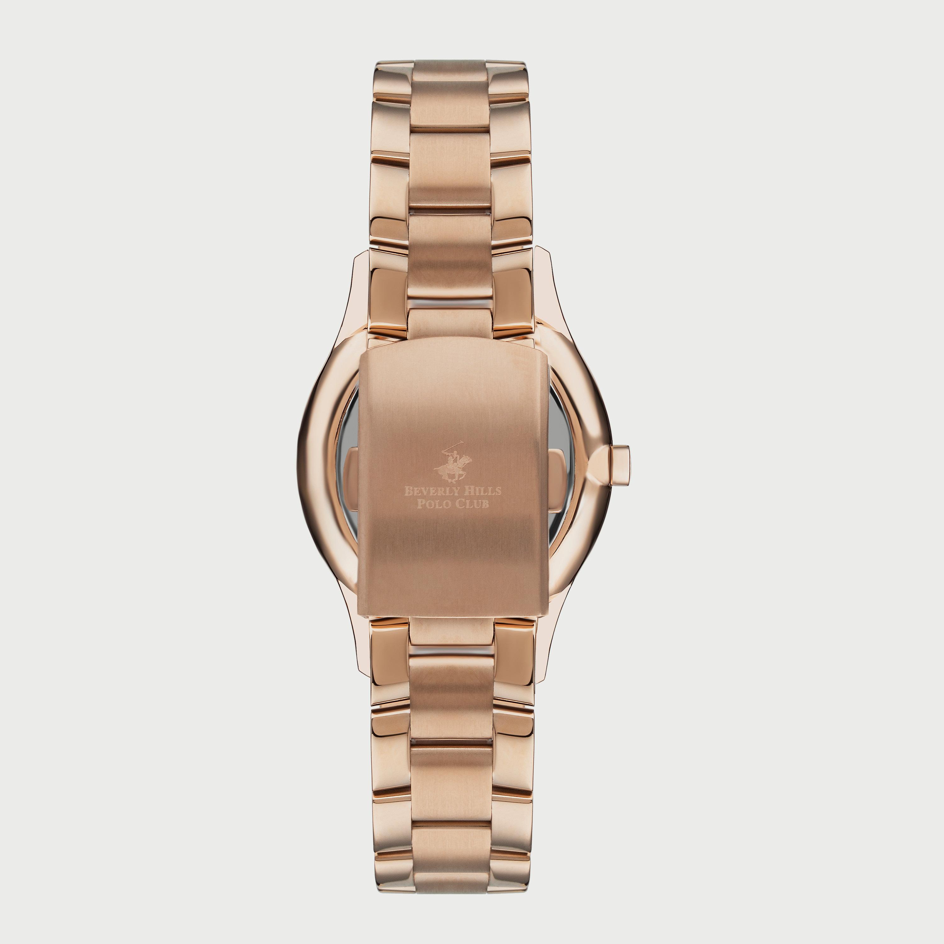  BP3286X.430 ساعة أنالوج من بيفرلي هيلز بولو كلوب للنساء بسوار معدني ذهبي وردي-women-watchesandjewellery-watches-image-3