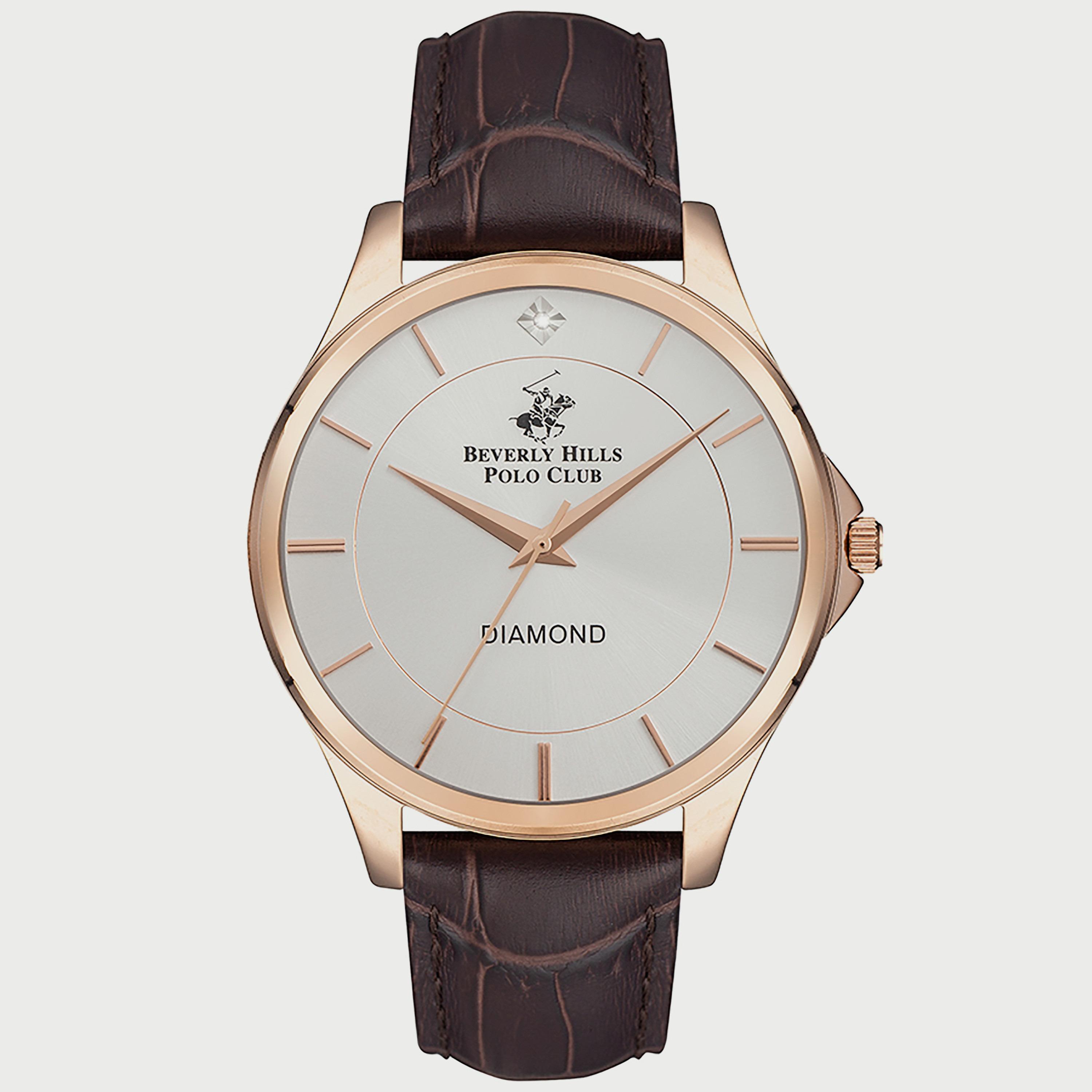  BP3240X.432 ساعة أنالوج من بيفرلي هيلز بولو كلوب بعقارب وسوار جلدي بني للرجال-men-watchesandjewellery-watches-image-1