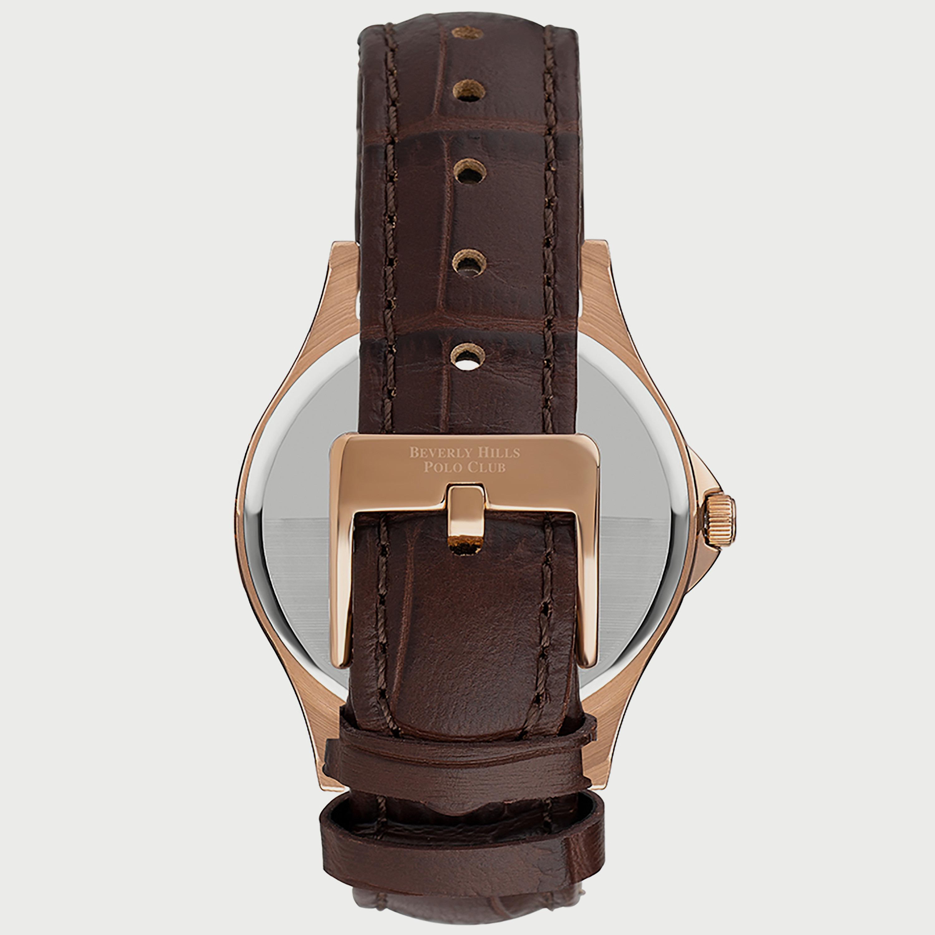  BP3240X.432 ساعة أنالوج من بيفرلي هيلز بولو كلوب بعقارب وسوار جلدي بني للرجال-men-watchesandjewellery-watches-image-3