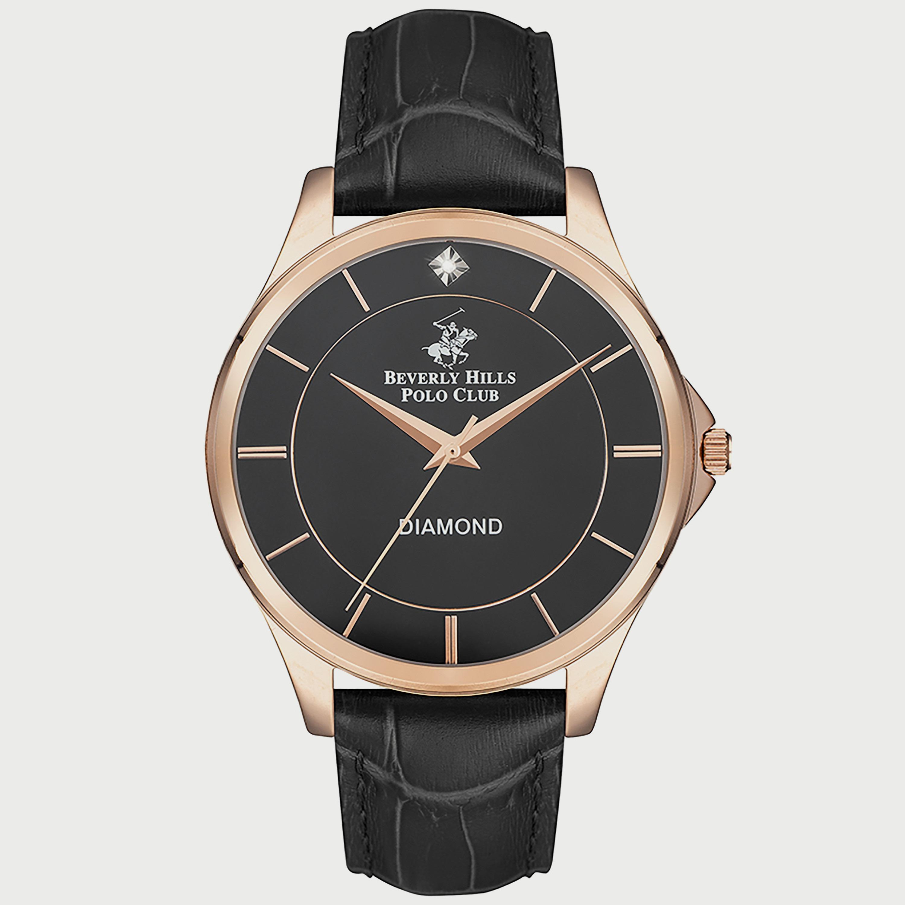  BP3240X.451 ساعة أنالوج من بيفرلي هيلز بولو كلوب بعقارب وسوار جلدي أسود للرجال-men-watchesandjewellery-watches-image-1
