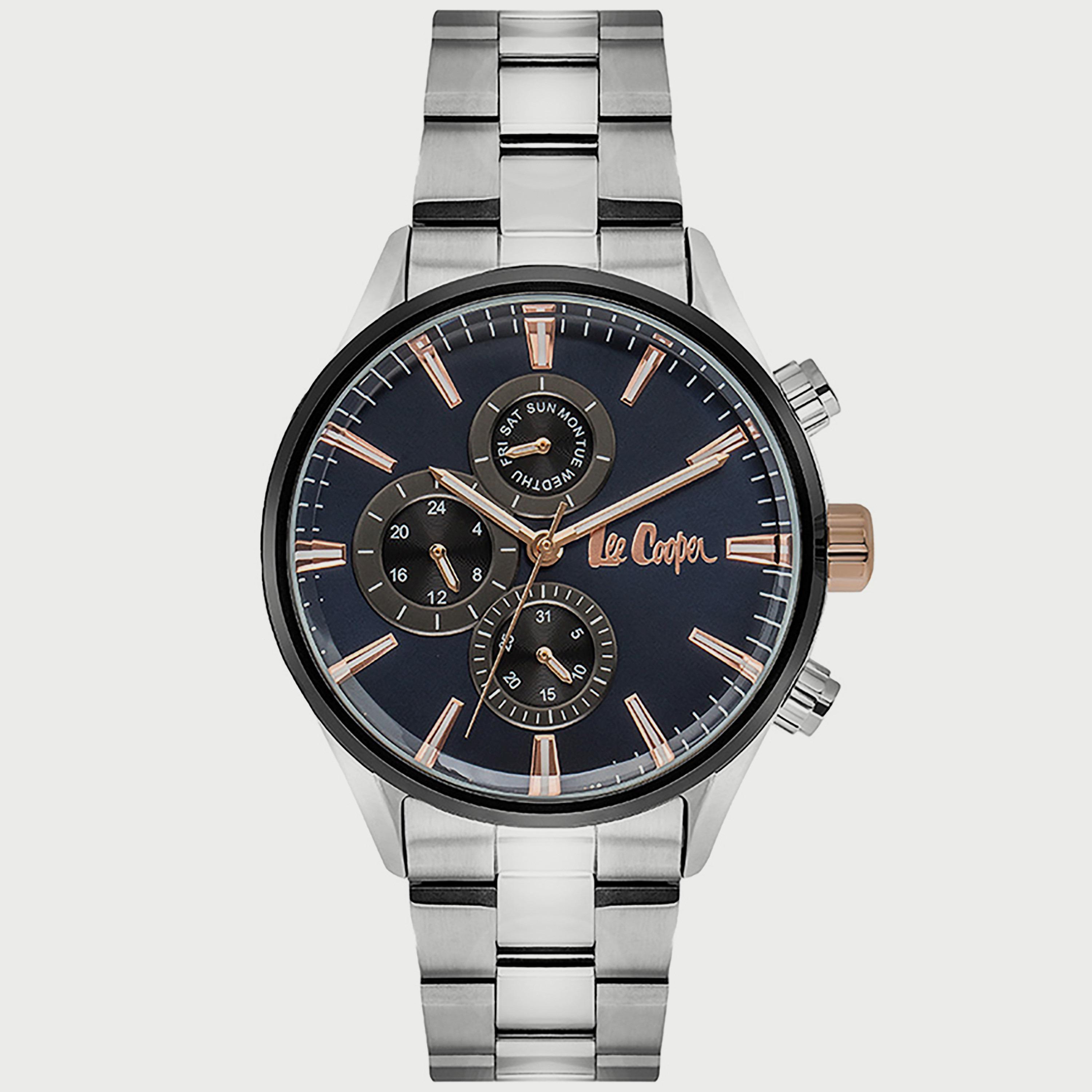  LC06978.390 ساعة لي كوبر للرجال بسوار فضي مع كرونوغراف معدني-men-watchesandjewellery-watches-image-1
