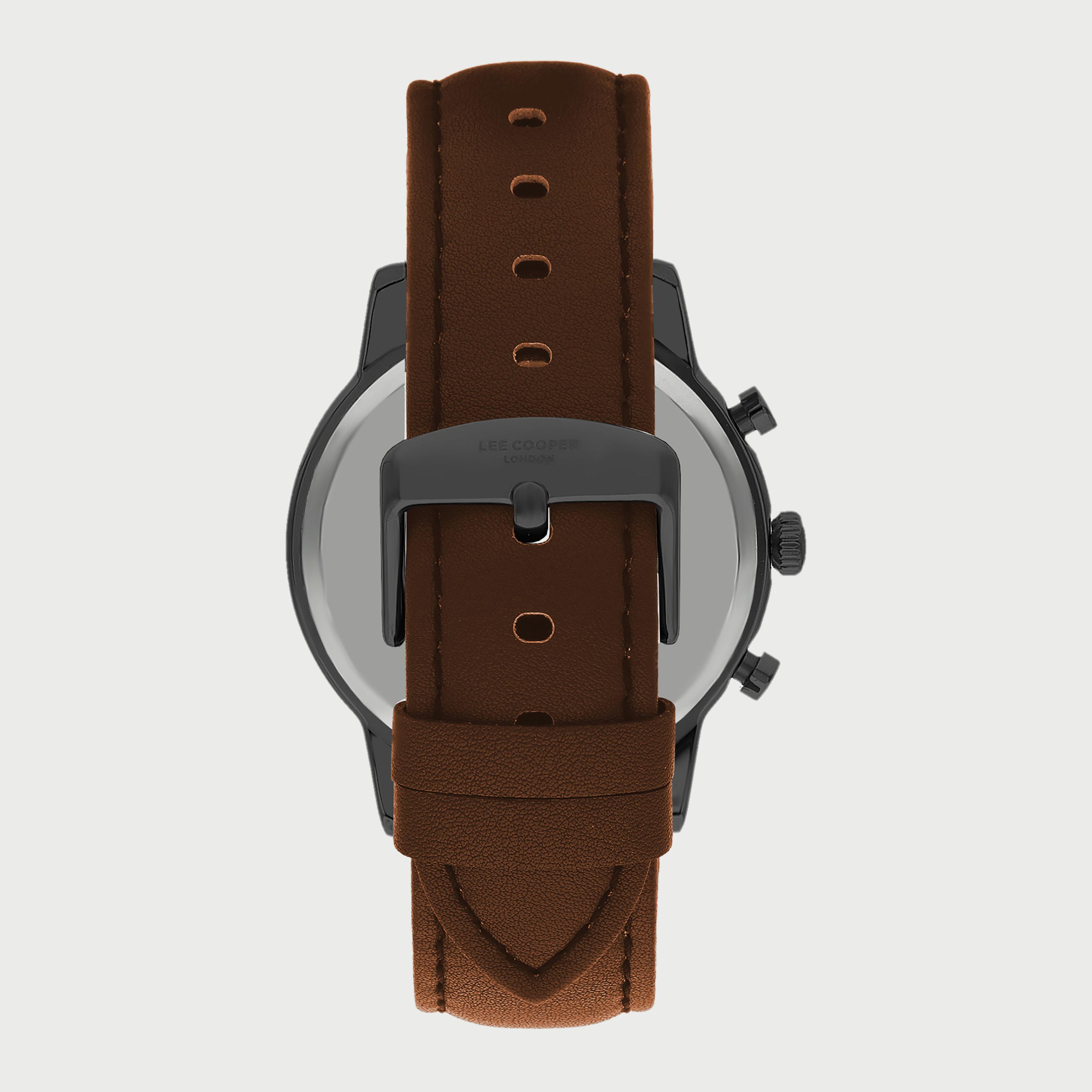  LC07083.064 ساعة كرونوغراف بسوار جلدي بني للرجال من لي كوبر-men-watchesandjewellery-watches-image-3