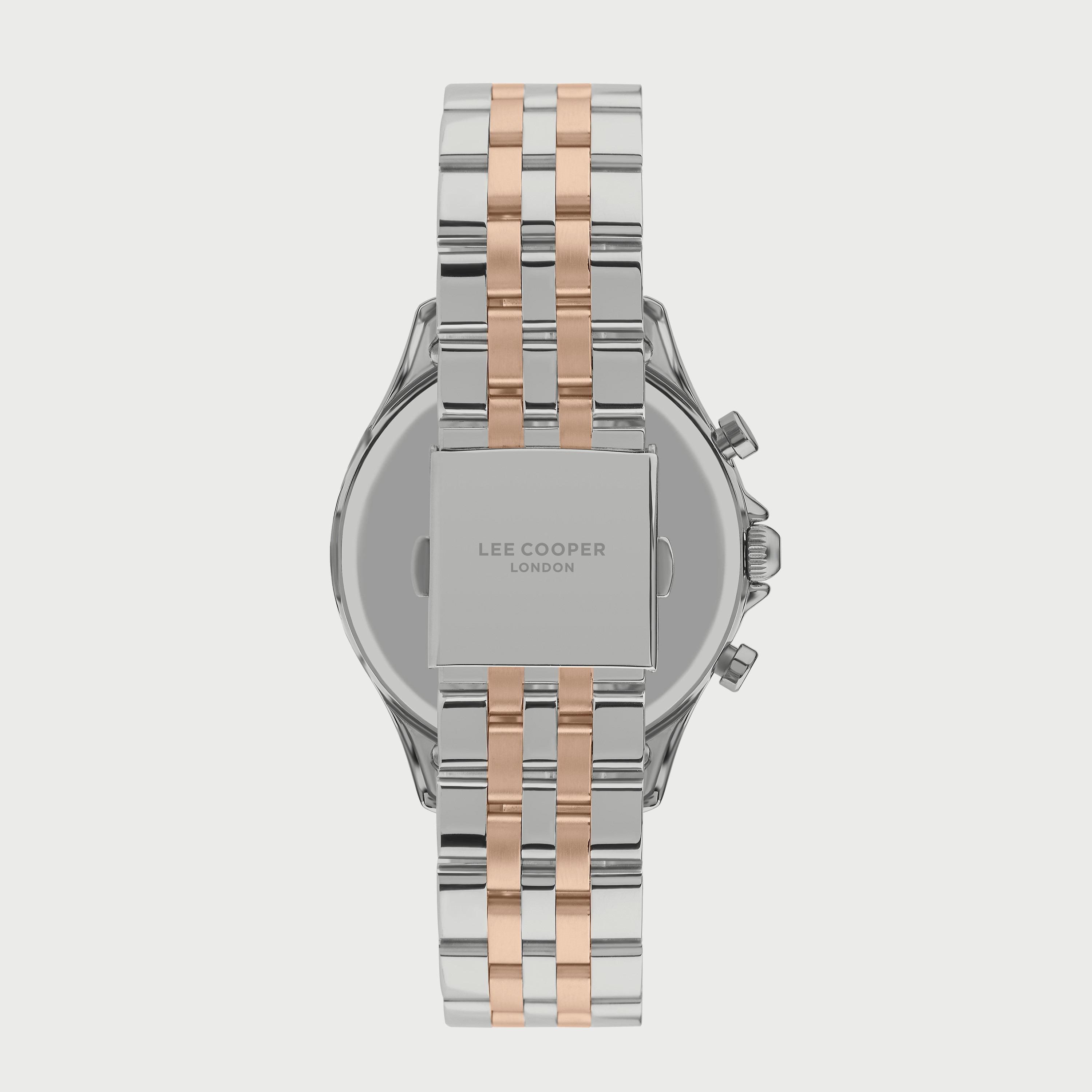  LC07380.530 ساعة كرونوغراف من لي كوبر للرجال بسوار معدني مع لون فضي وذهبي وردي-men-watchesandjewellery-watches-image-3