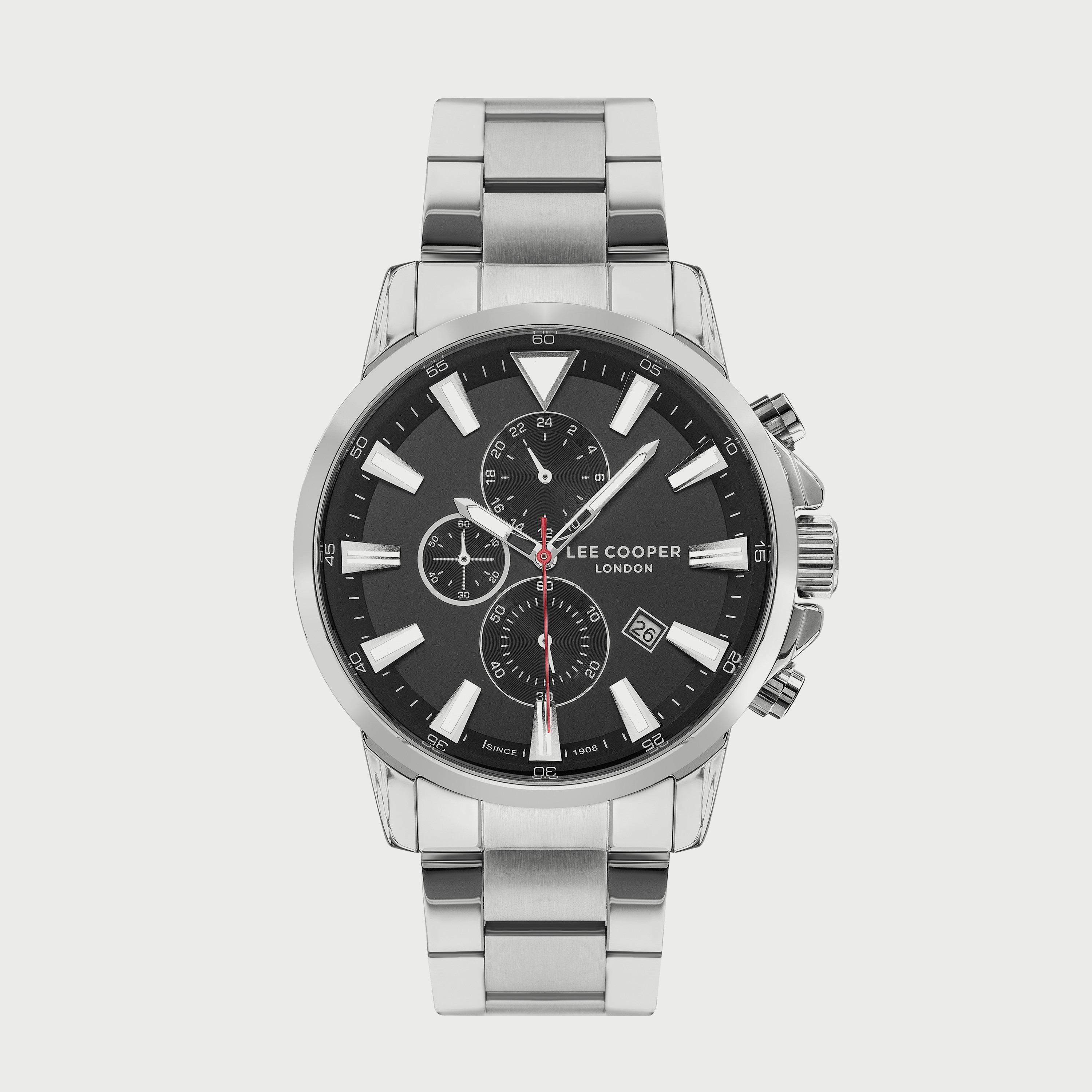  LC07424.350 ساعة لي كوبر للرجال بسوار فضي مع كرونوغراف معدني-men-watchesandjewellery-watches-image-1