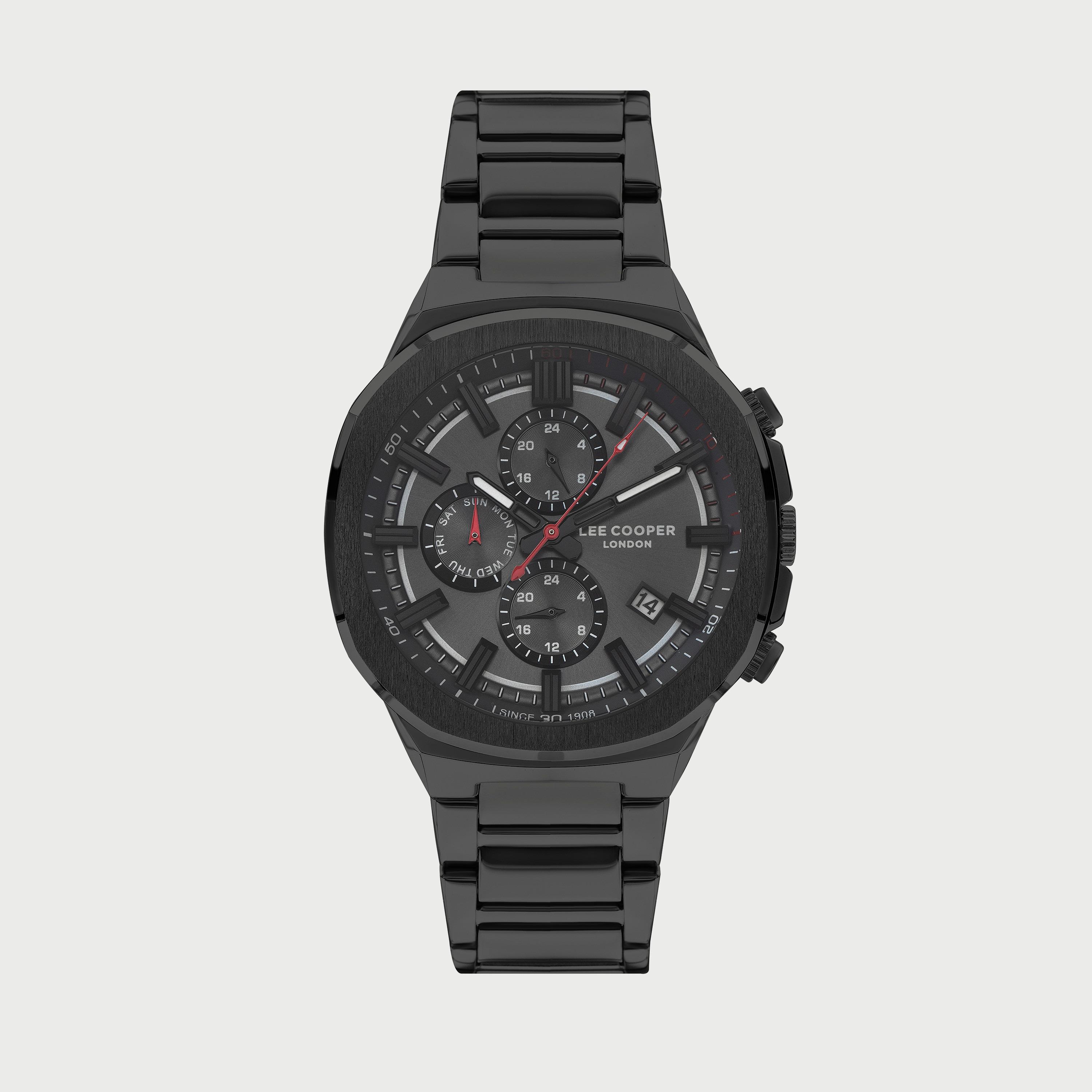  LC07431.660 ساعة لي كوبر للرجال بسوار اسود مع كرونوغراف معدني-men-watchesandjewellery-watches-image-1