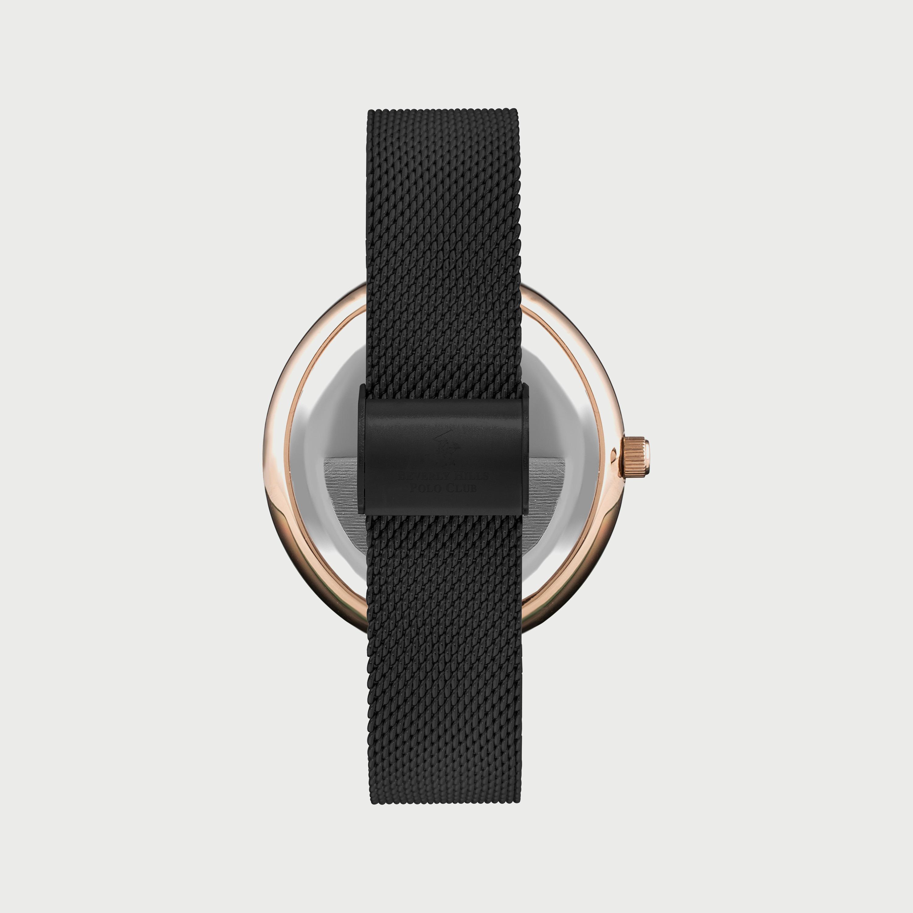  BP3246X.850 ساعة بيفرلي هيلز بولو كلوب ذو أنالوج للنساء بسوار شبكي اسود -women-watchesandjewellery-watches-image-3