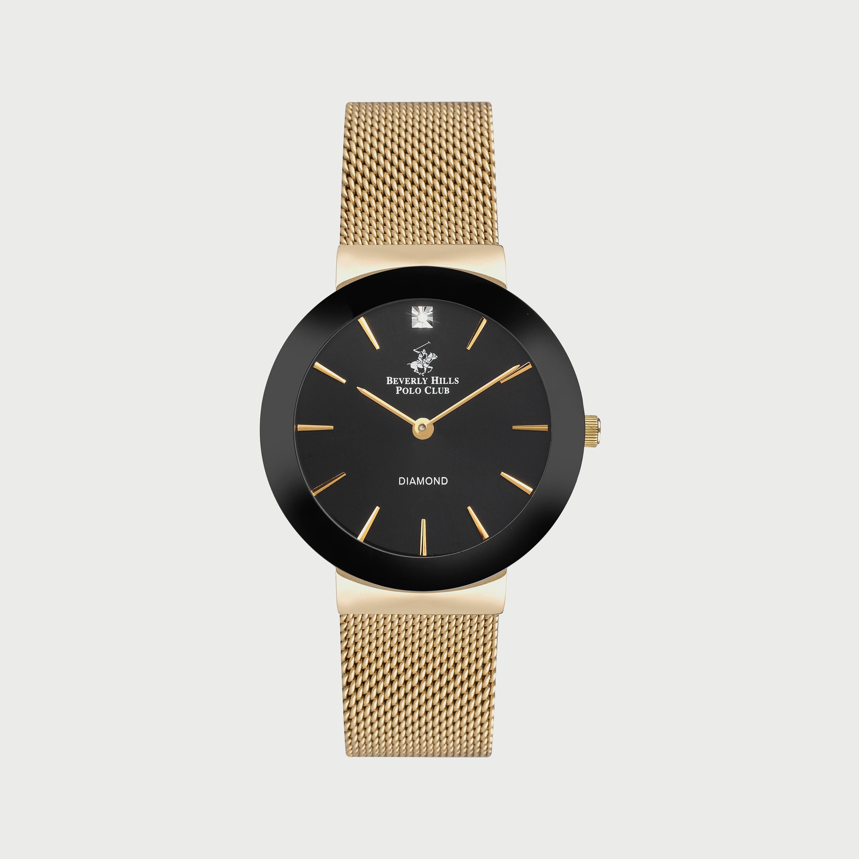 ساعة بيفرلي هيلز بولو كلوب للنساء بسوار شبكي وبسوار شبكي ذهبي BP3246X.150-women-watchesandjewellery-watches-image-1
