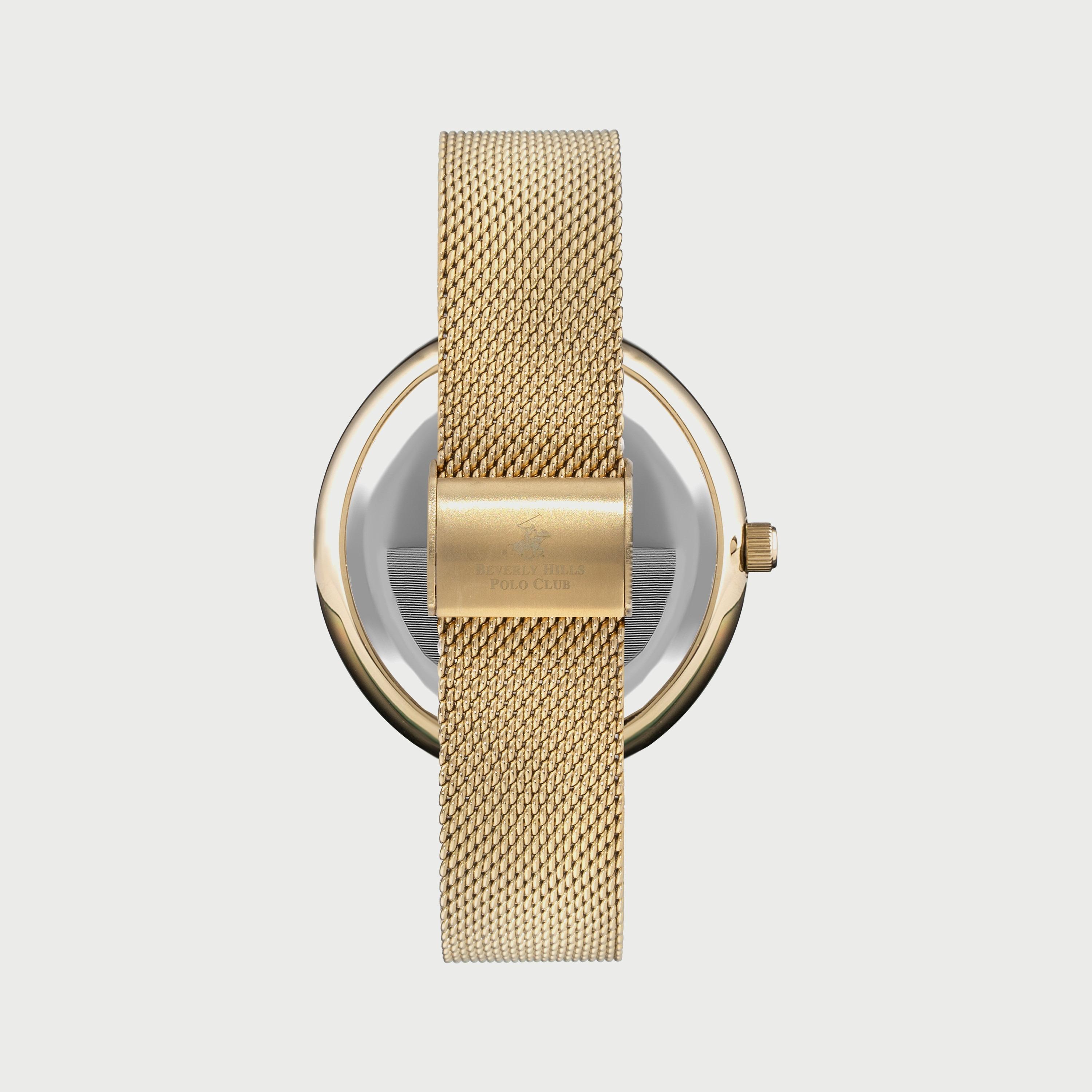 Beverly Hills Polo Club Women's Gold Analog Mesh Strap Watch BP3246X.150-women-watchesandjewellery-watches-image-3