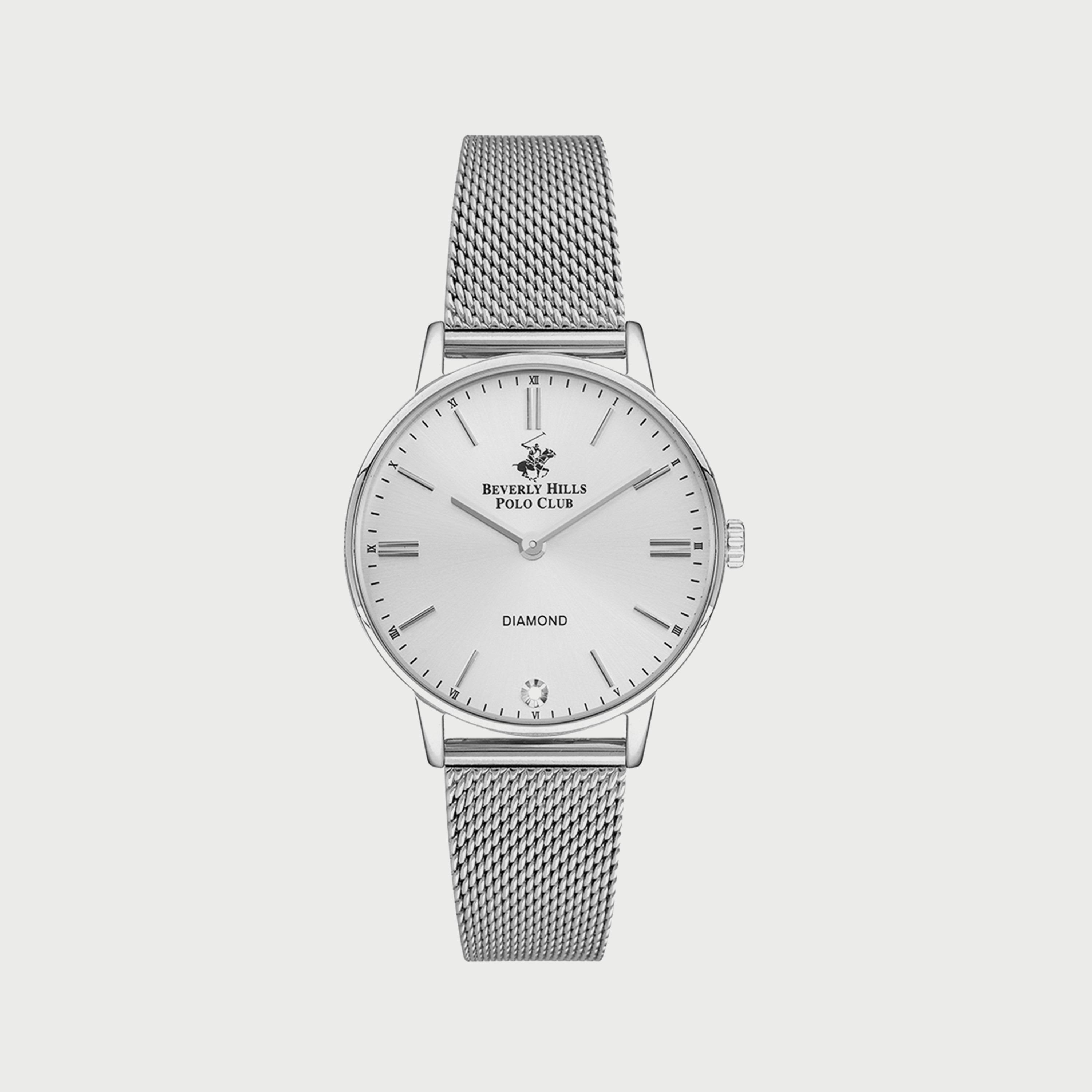  BP3290X.330 ساعة بيفرلي هيلز بولو كلوب ذو أنالوج للنساء بسوار شبكي فضي -women-watchesandjewellery-watches-image-1