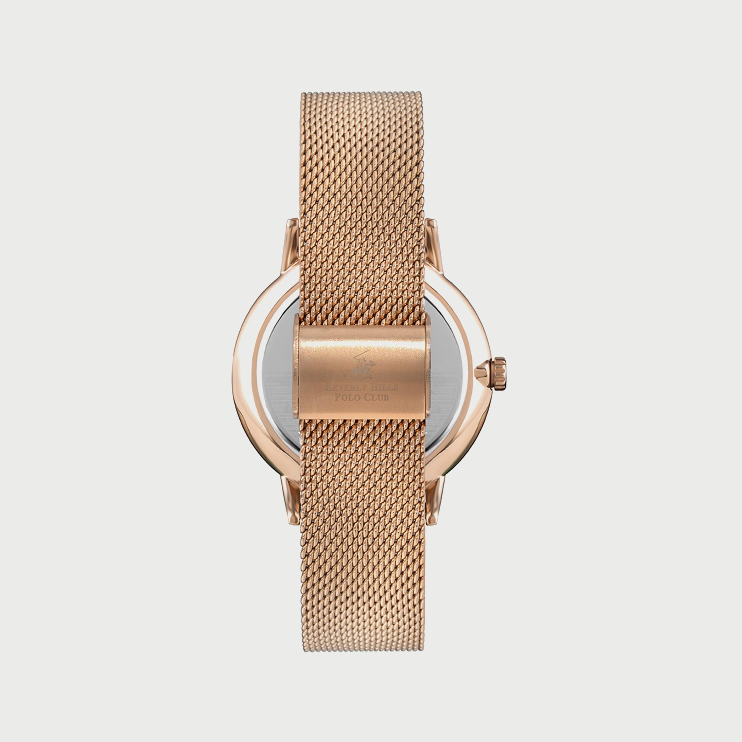 بيفرلي هيلز بولو كلوب ساعة يد نسائية بسوار شبكي بعقارب باللون الذهبي الوردي BP3290X.410-women-watchesandjewellery-watches-image-3