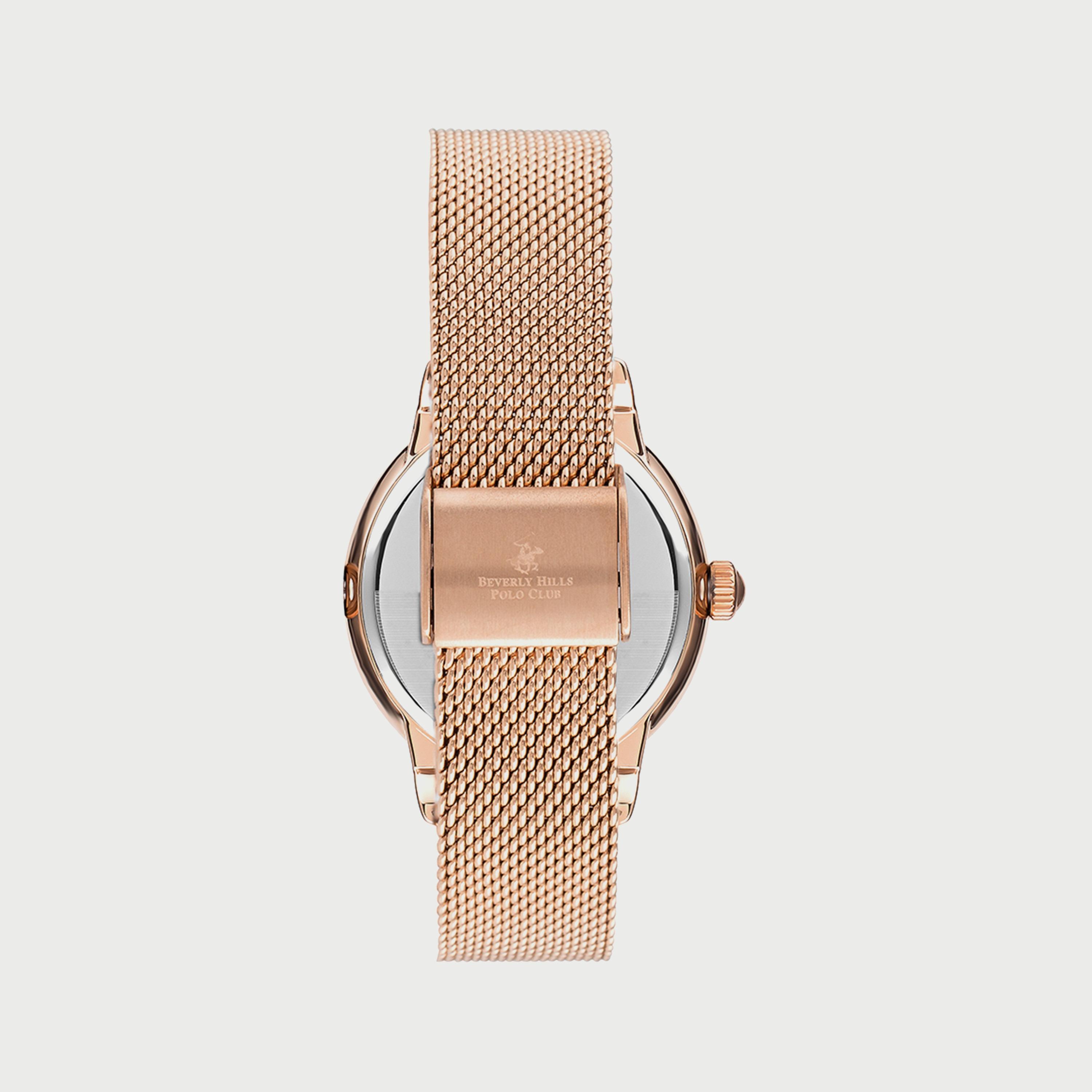 بيفرلي هيلز بولو كلوب ساعة يد نسائية بسوار شبكي بعقارب باللون الذهبي الوردي BP3292X.430-women-watchesandjewellery-watches-image-3