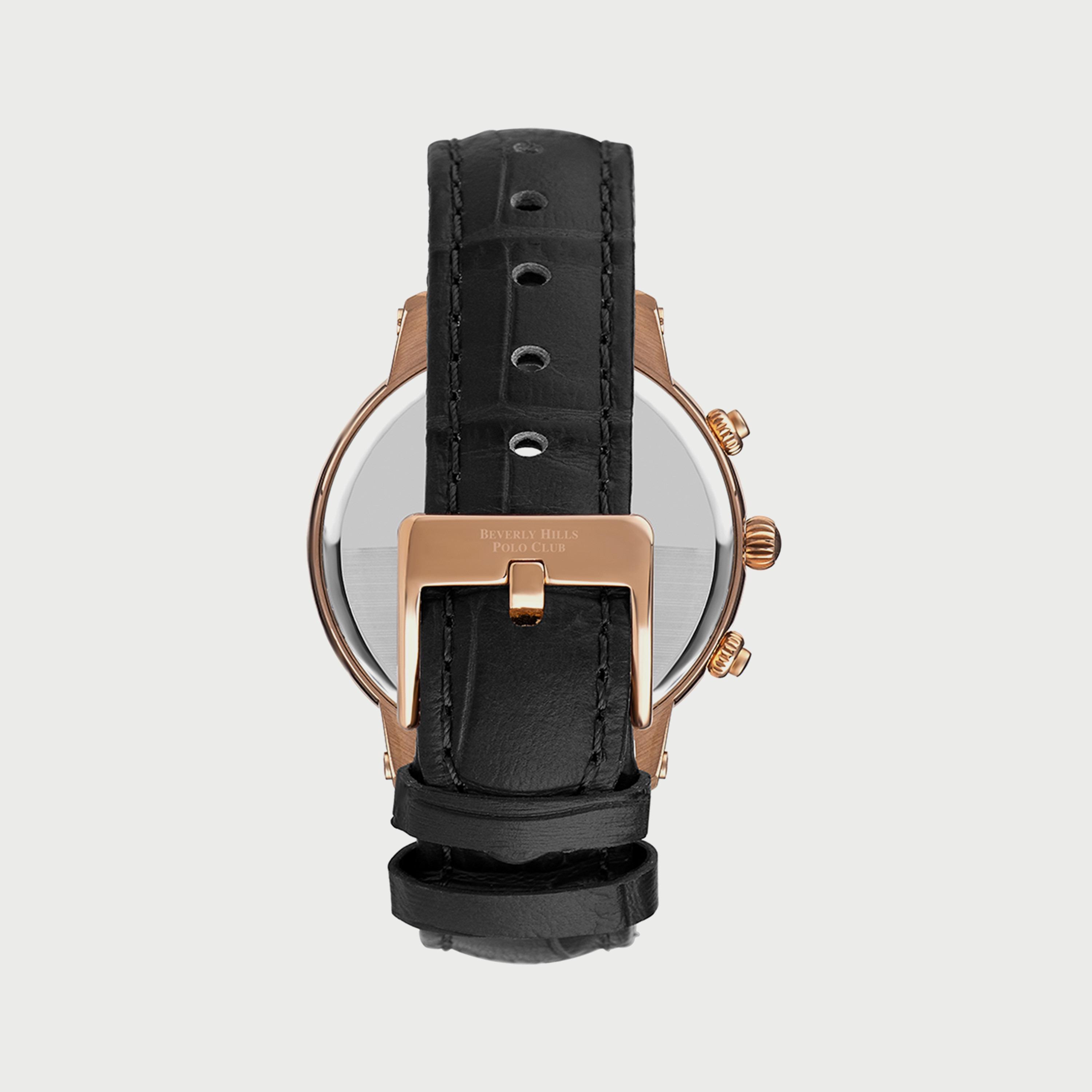 بيفرلي هيلز بولو كلوب ساعة للرجال كرونوغراف بسوار جلدي أسود BP3255X.451-men-watchesandjewellery-watches-image-3
