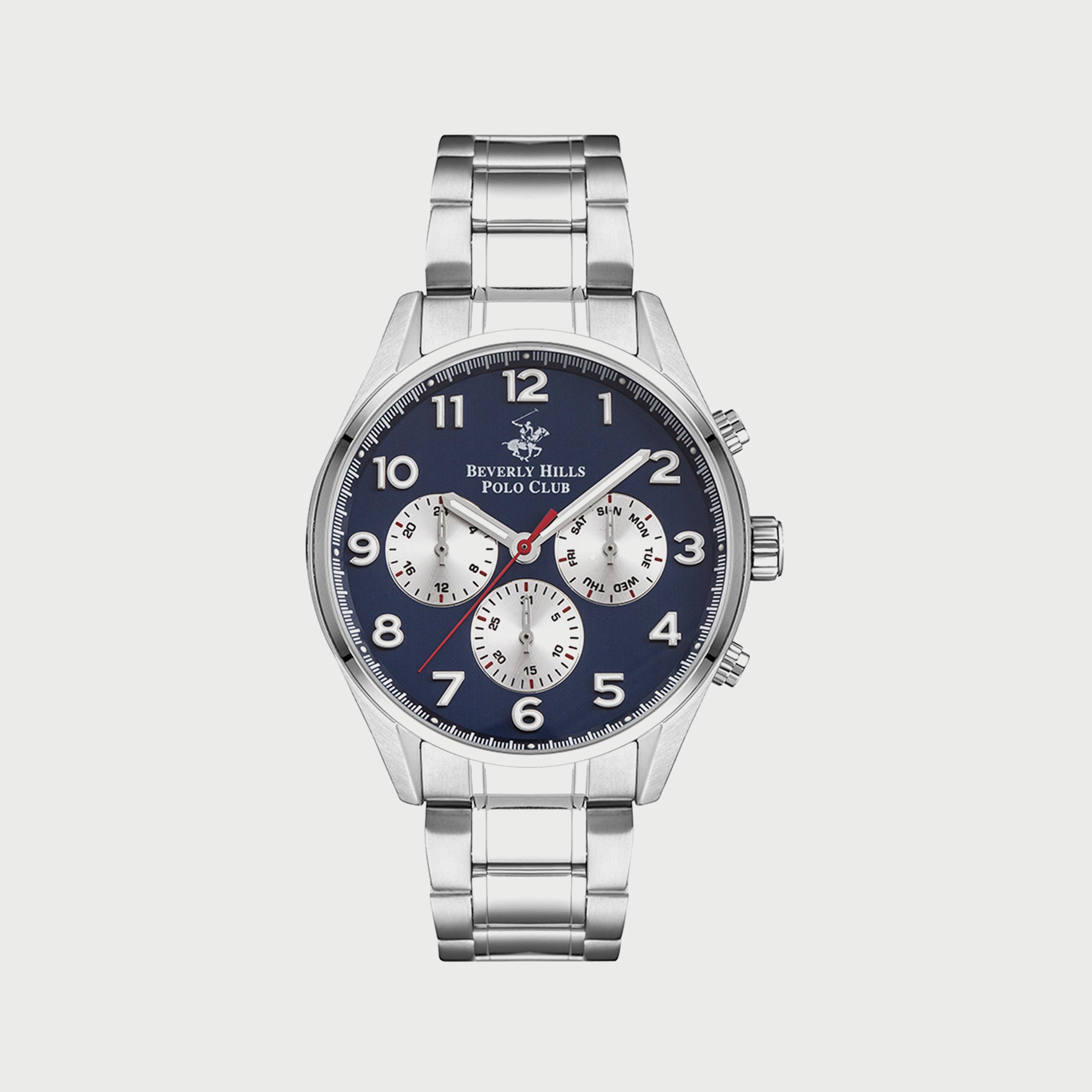 بيفرلي هيلز بولو كلوب ساعة للرجال كرونوغراف فضي بسوار ستانلس ستيل BP3281X.390-men-watchesandjewellery-watches-image-1