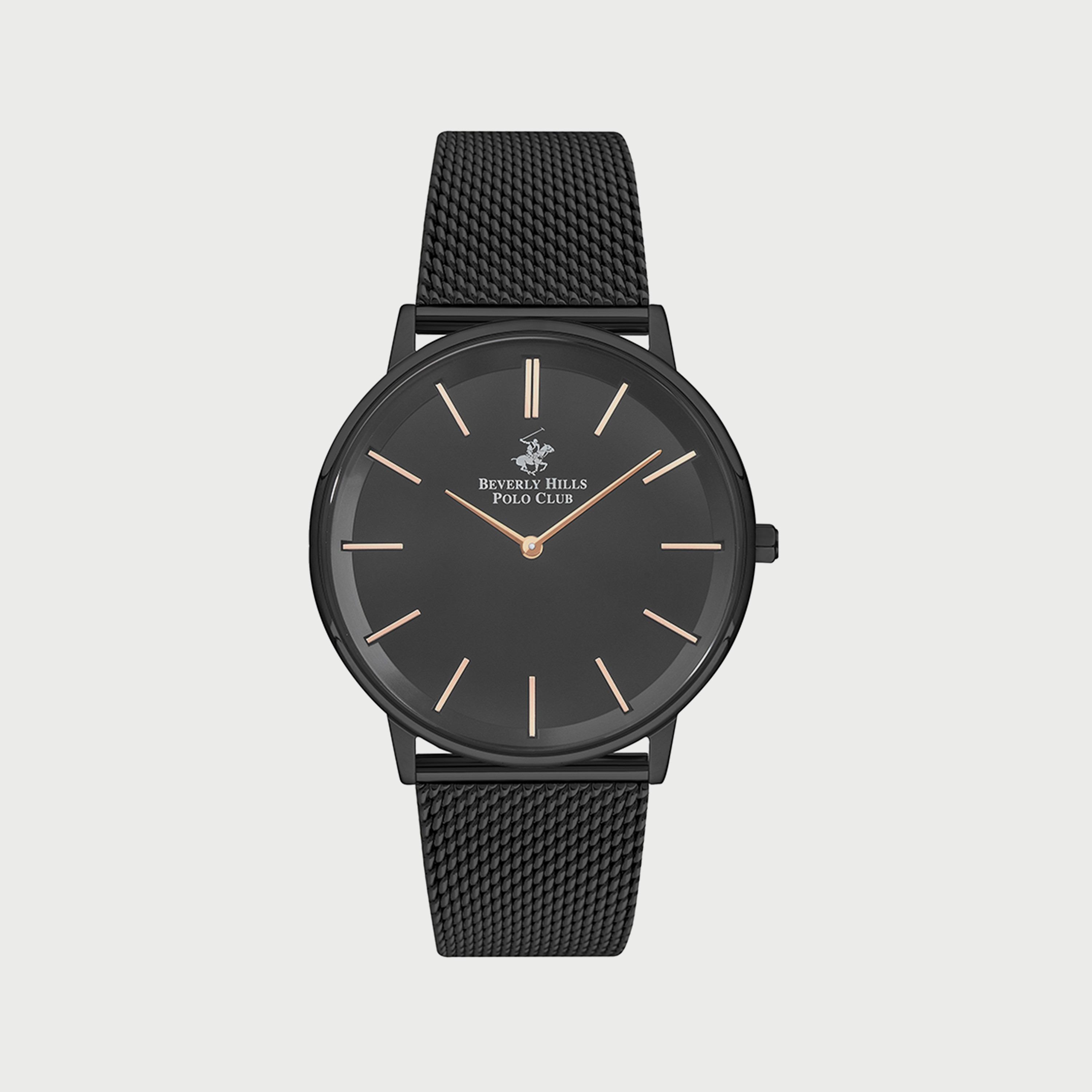 ساعة بيفرلي هيلز بولو كلوب للرجال بسوار شبكي أسود اللون BP3244X.650-men-watchesandjewellery-watches-image-1