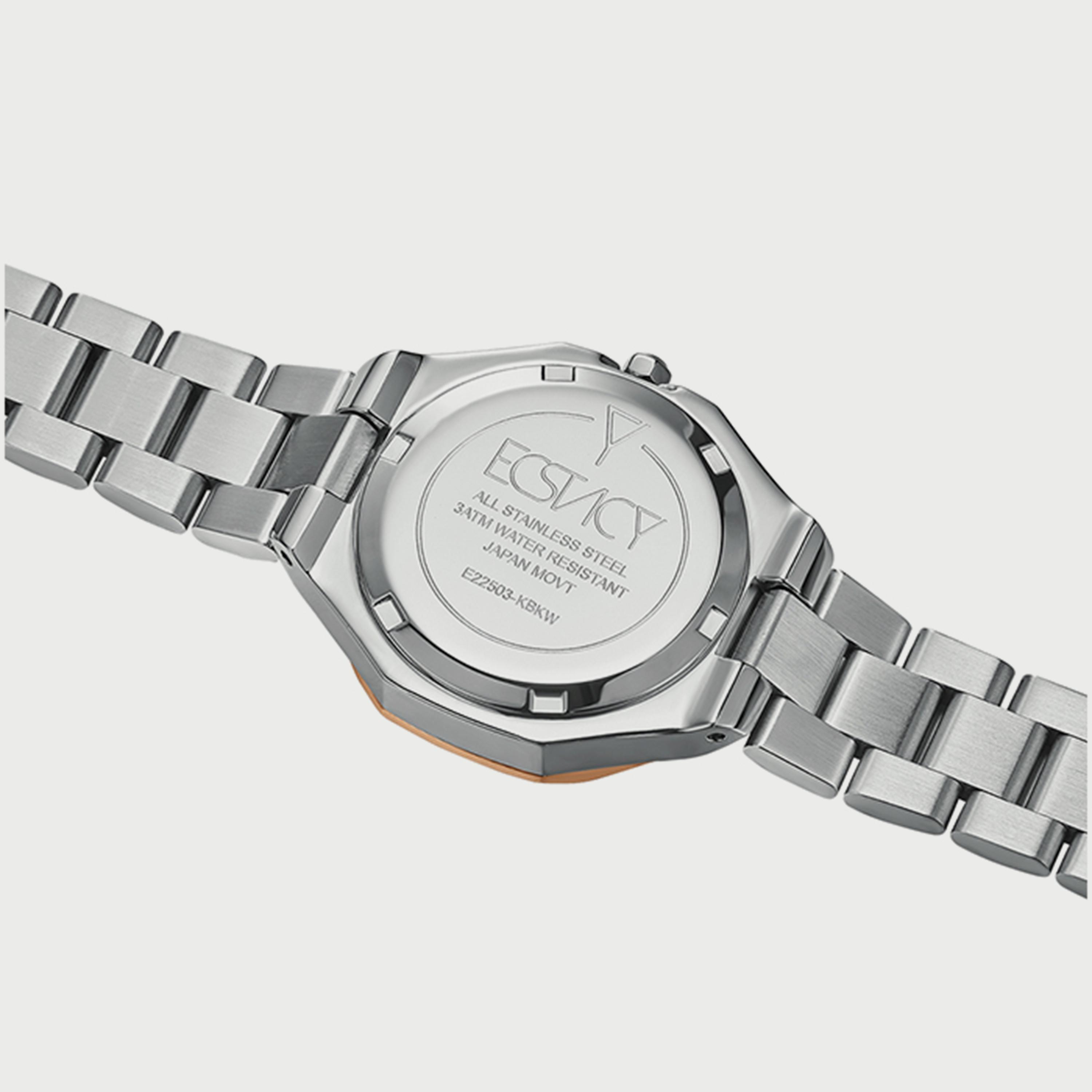 Ecstacy Women's Silver & Rose Gold Analog Stainless Steel Strap Watch E22503-KBKW-women-watchesandjewellery-watches-image-3