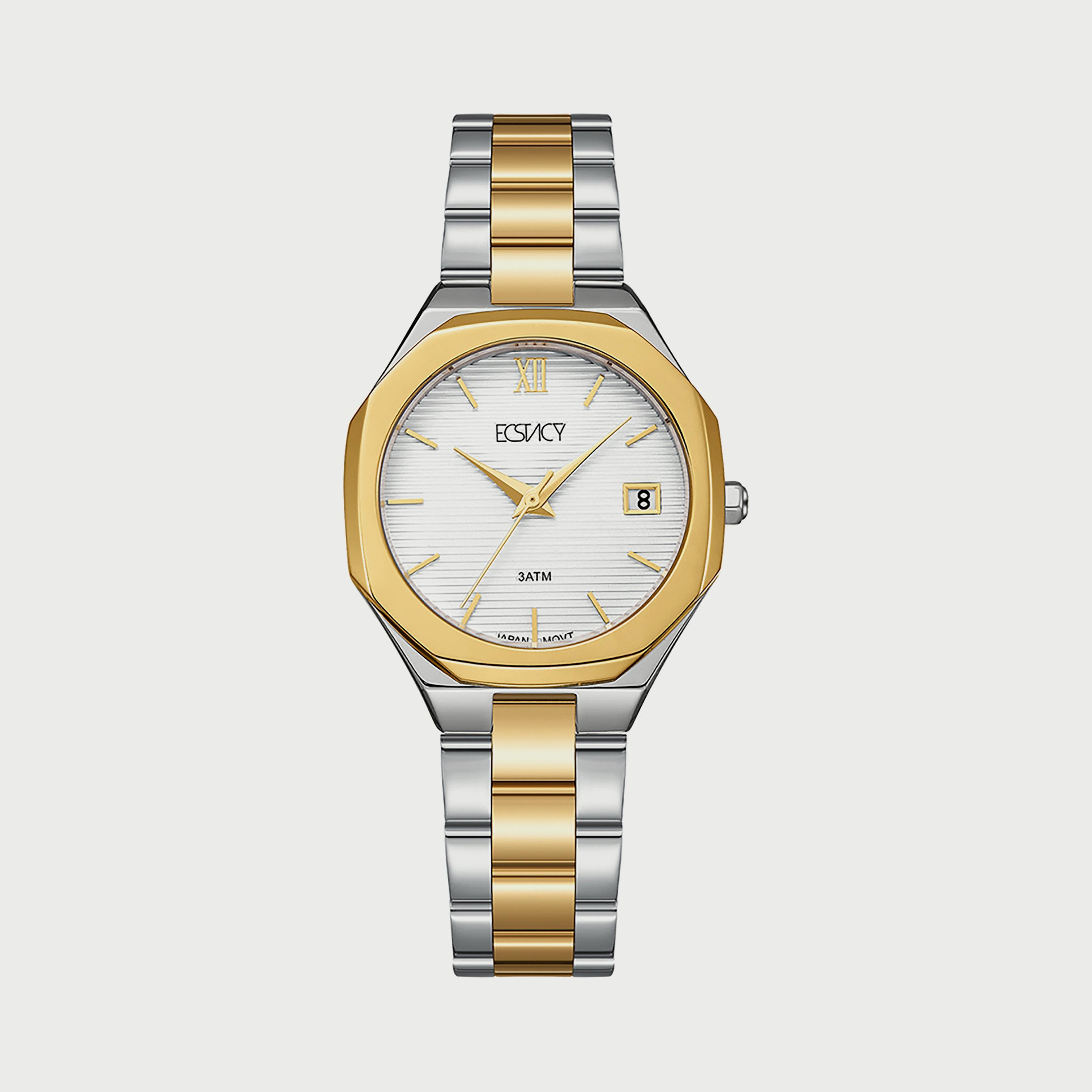  E22503-TBTW ساعة إكستاسي للنساء أنالوج بسوار من الستانلس ستيل الذهبي والفضي-women-watchesandjewellery-watches-image-1
