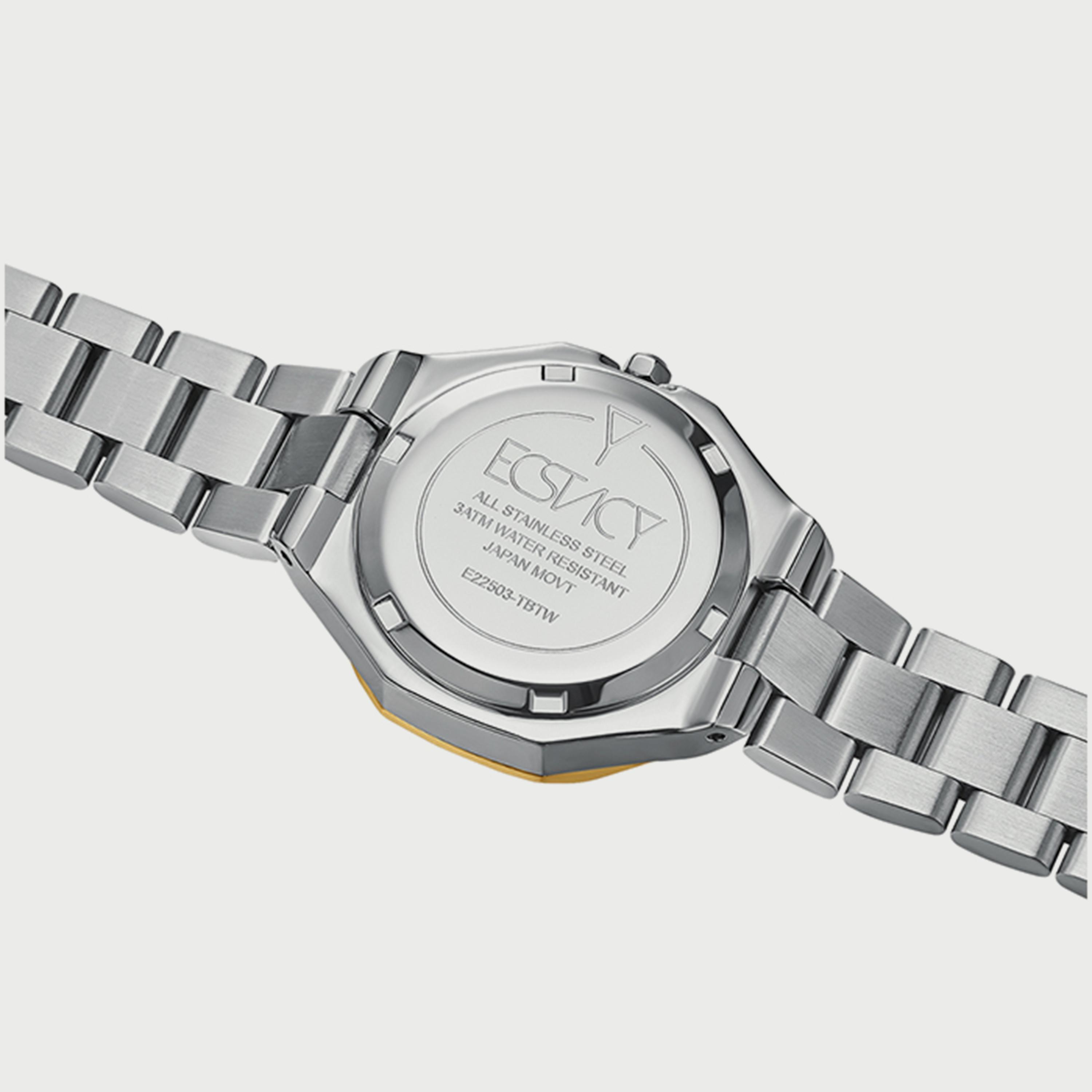  E22503-TBTW ساعة إكستاسي للنساء أنالوج بسوار من الستانلس ستيل الذهبي والفضي-women-watchesandjewellery-watches-image-3