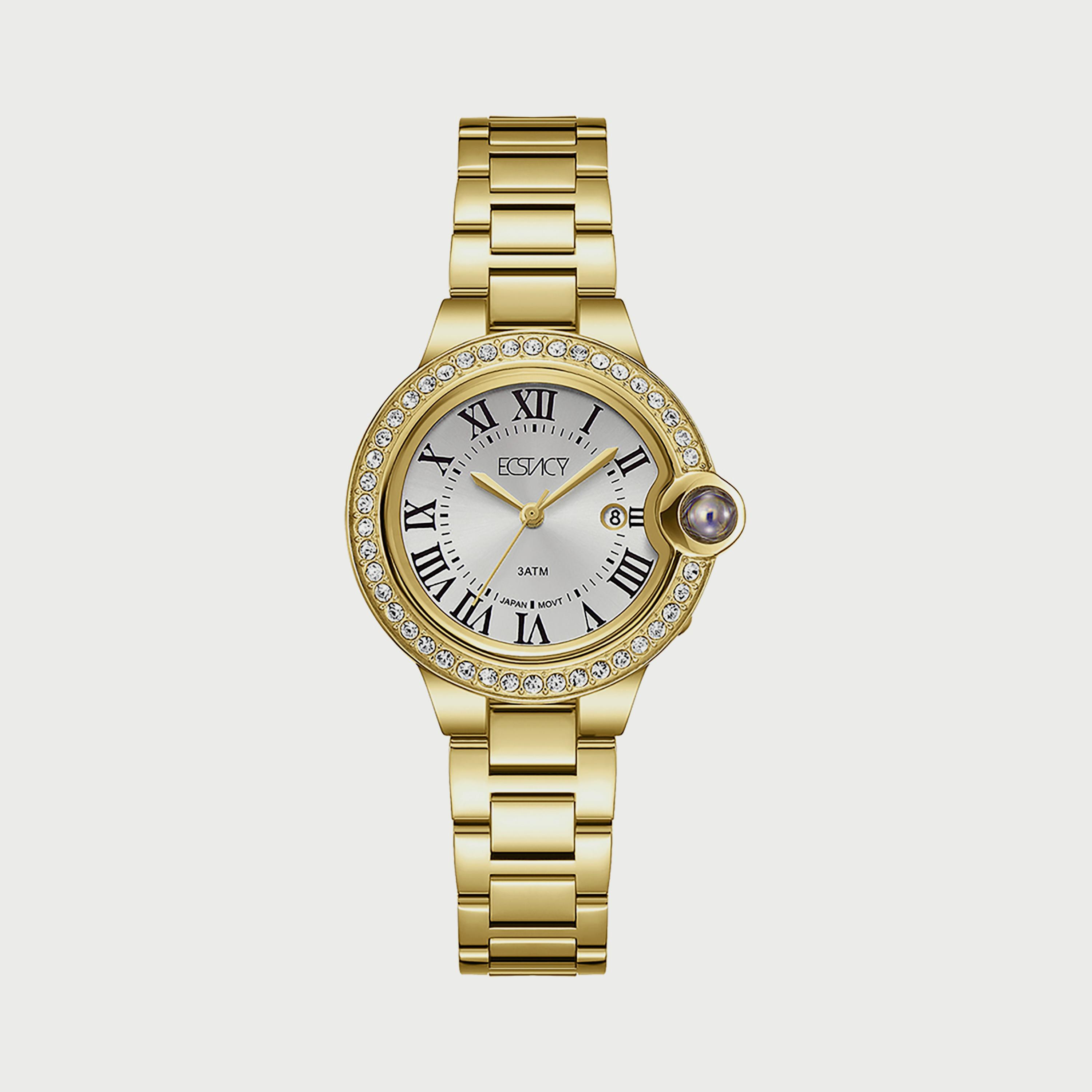  E22504-GBGW ساعة إكستاسي للنساء أنالوج بسوارالستانلس ستيل الذهبي-women-watchesandjewellery-watches-image-1