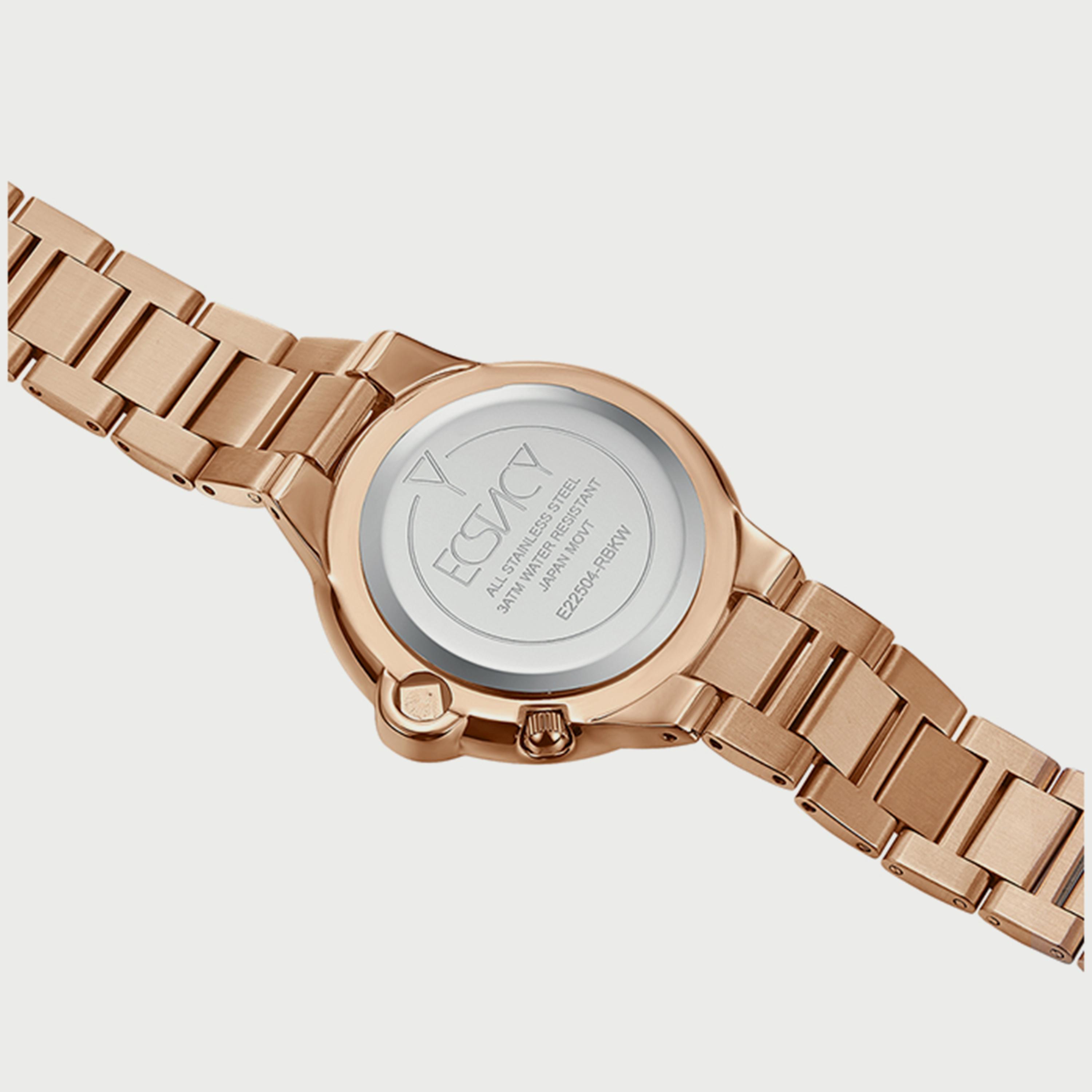  E22504-RBKW ساعة إكستاسي للنساء أنالوج بسوار  الستانلس ستيل الذهبي الوردي-women-watchesandjewellery-watches-image-3