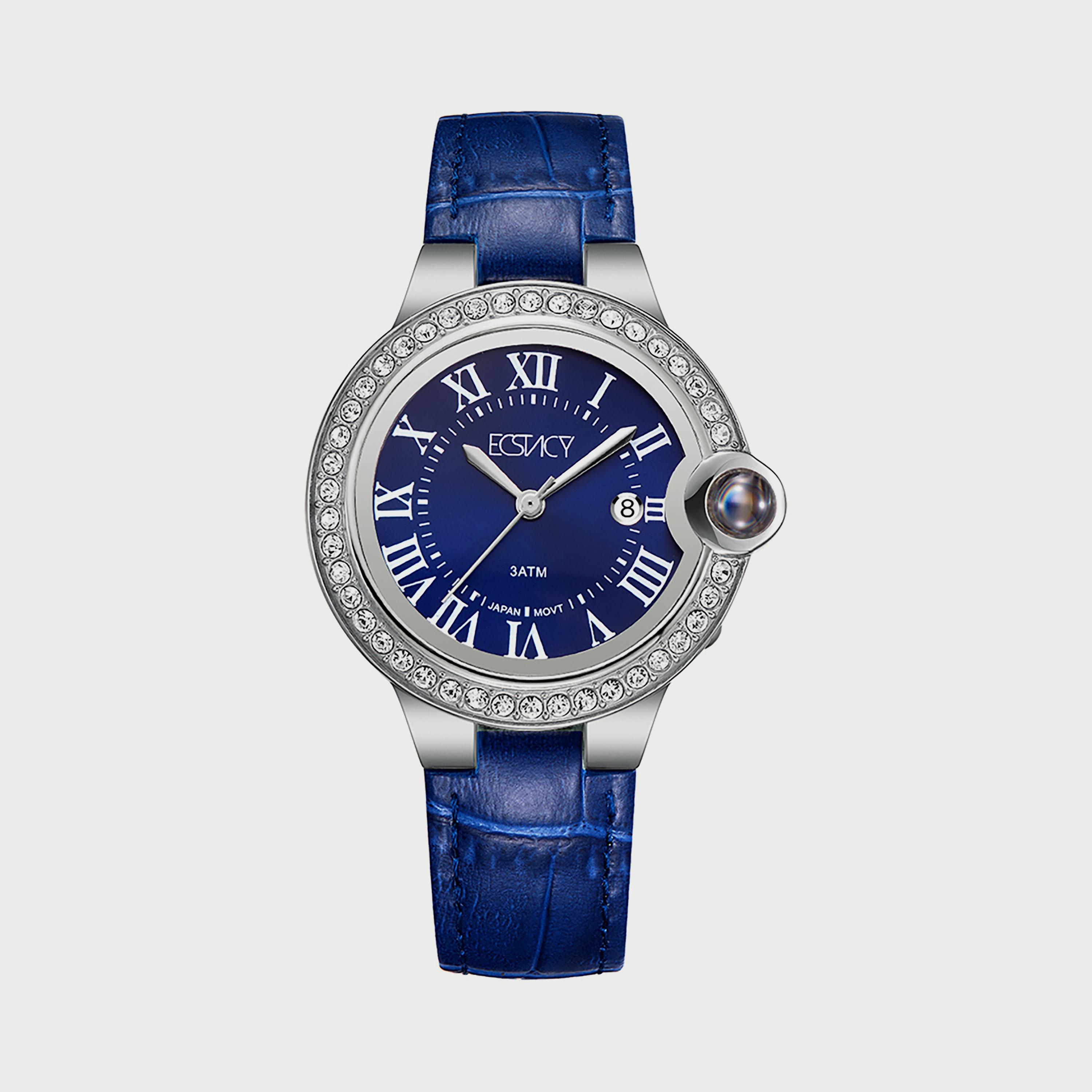 Ecstacy Women's Blue Analog Leather Strap Watch E22504-SLNN-women-watchesandjewellery-watches-image-1