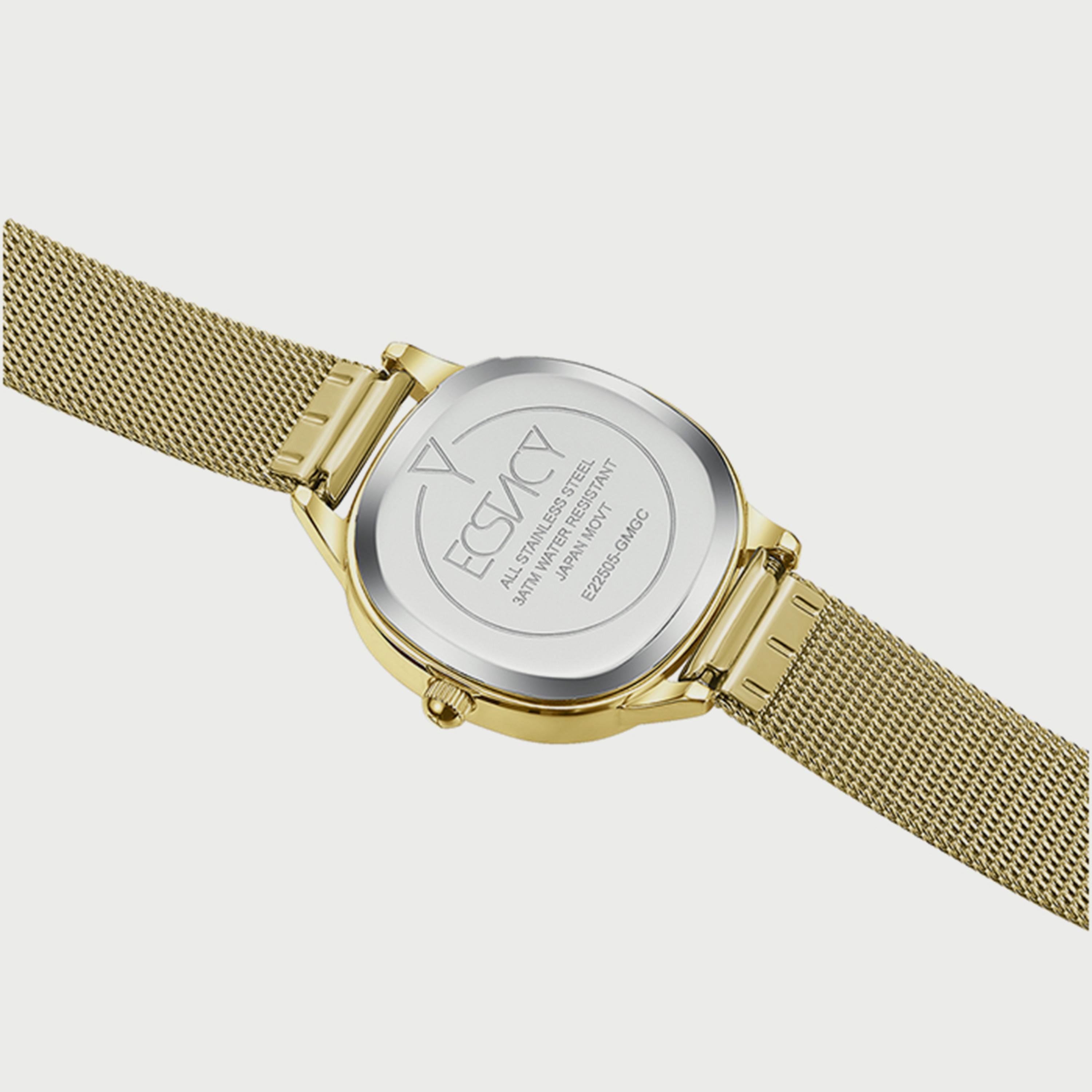 Ecstacy Women's Gold Analog Mesh Strap Watch E22505-GMGC-women-watchesandjewellery-watches-image-3