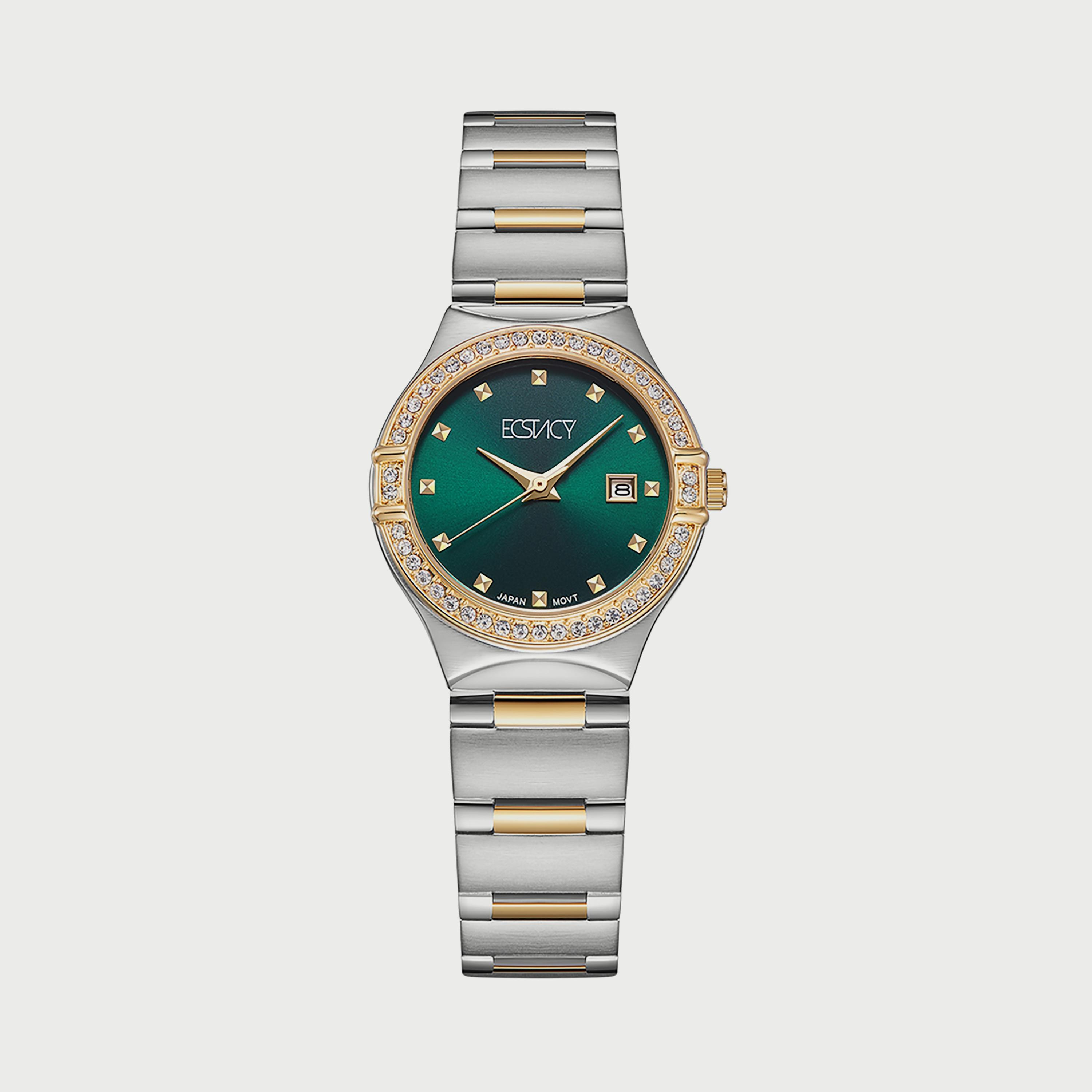 Ecstacy Women's Silver & Gold Analog Stainless Steel Strap Watch E6512-TBTH-women-watchesandjewellery-watches-image-1