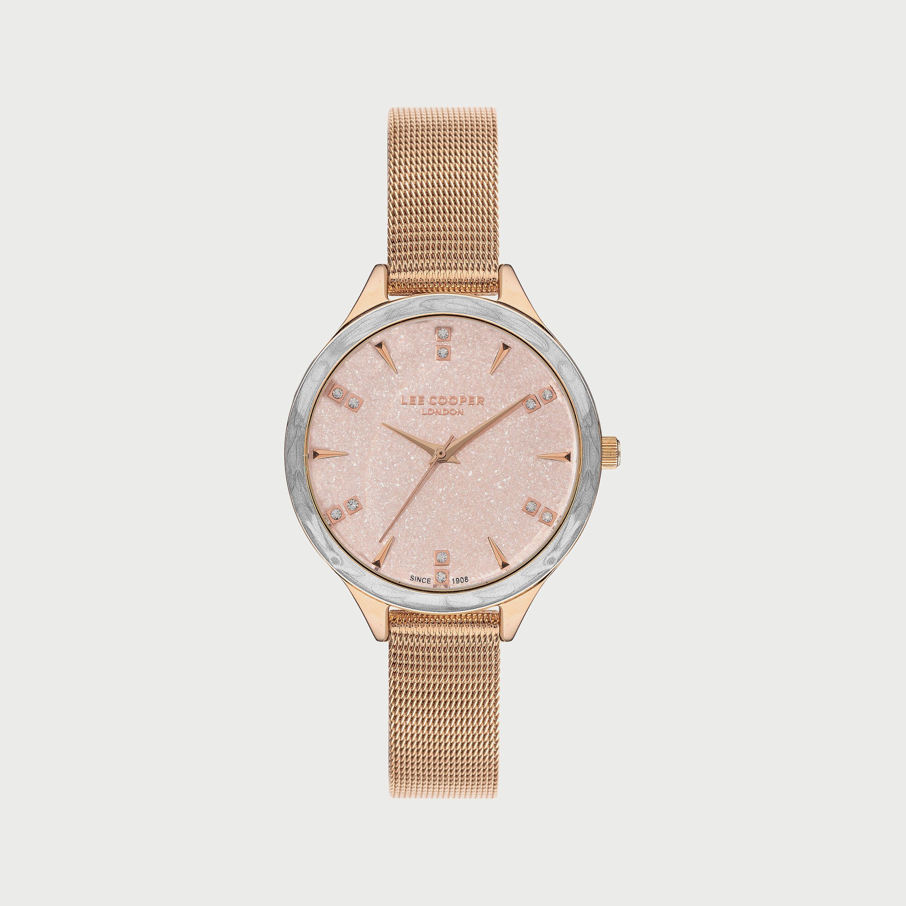 Lee Cooper Women's Rose Gold Analog Mesh Strap Watch LC07388.410-women-watchesandjewellery-watches-image-1