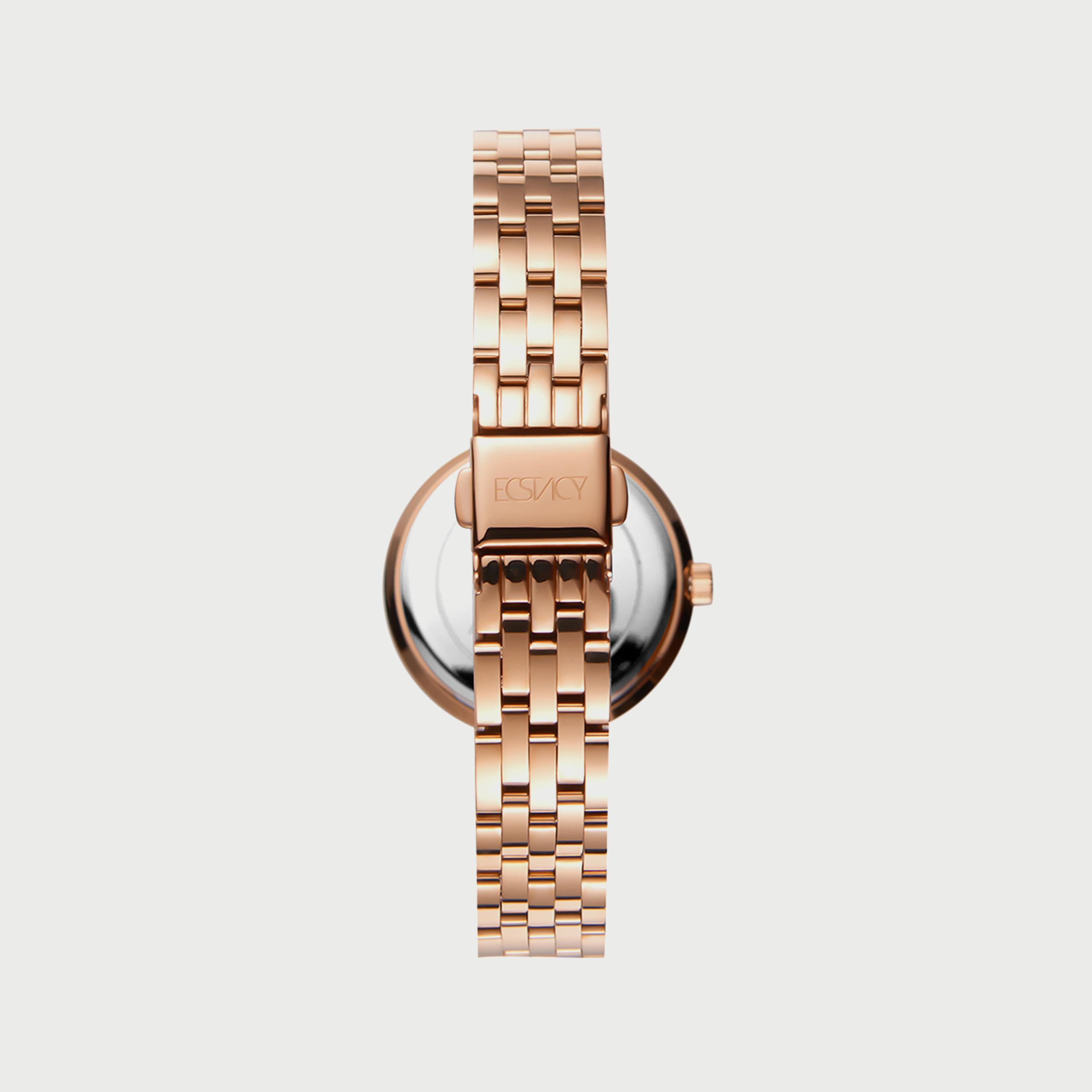 ساعة اكستاسي للنساء بلون ذهبي وردي وبسوار ستانلس ستيل E8516-RBKML-women-watchesandjewellery-watches-image-3
