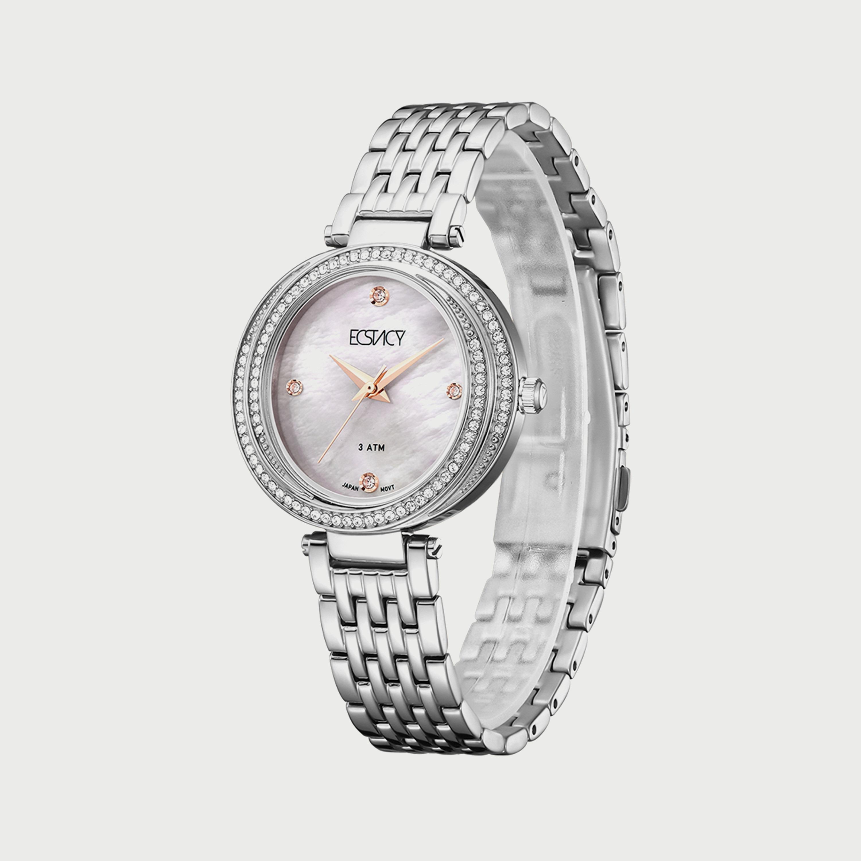  E8513-SBSM ساعة إكستاسي ذو انالوج للنساء بسوار فضي مع ستانلس ستيل -women-watchesandjewellery-watches-image-2