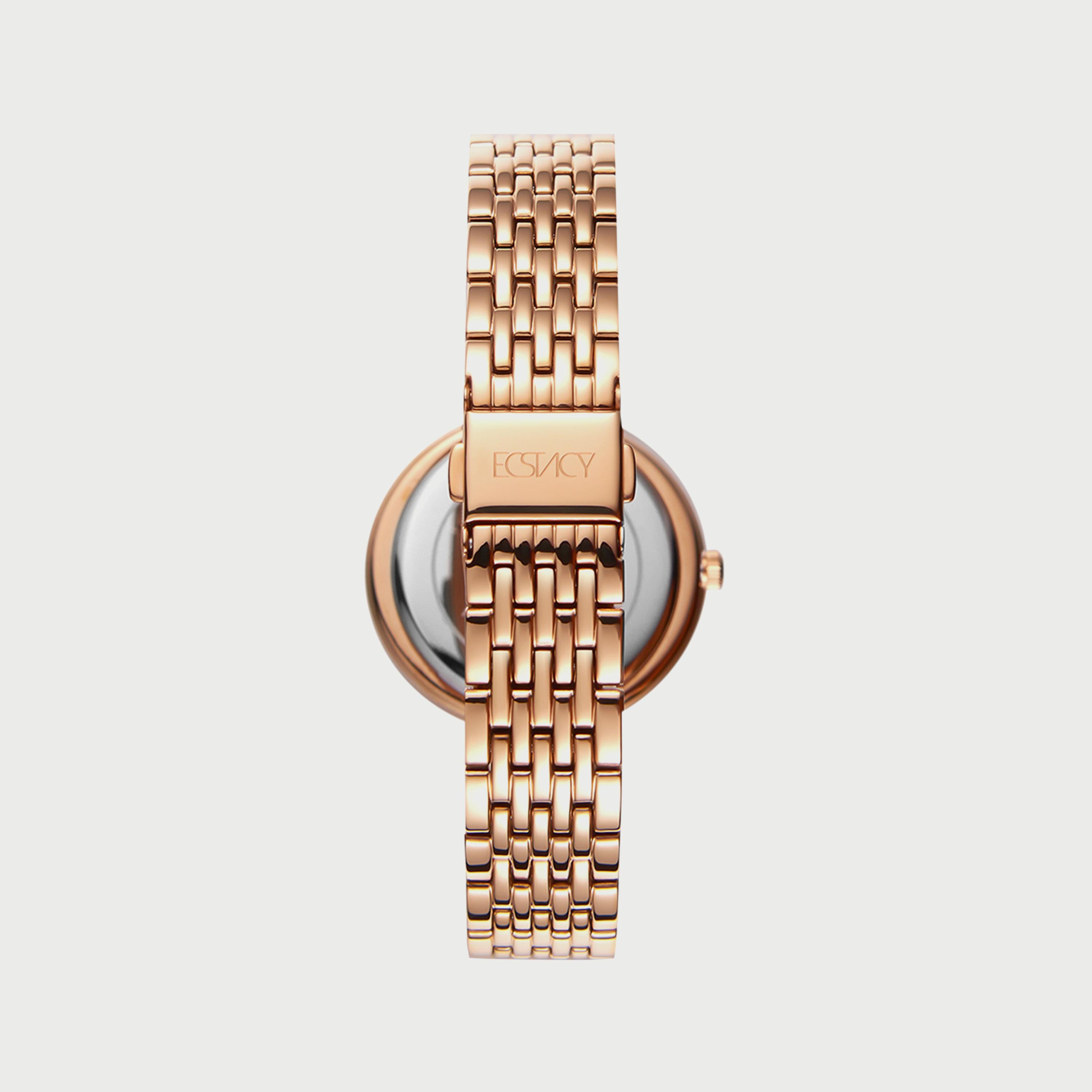 ساعة اكستاسي للنساء بلون ذهبي وردي وبسوار ستانلس ستيل E8513-RBKML-women-watchesandjewellery-watches-image-3