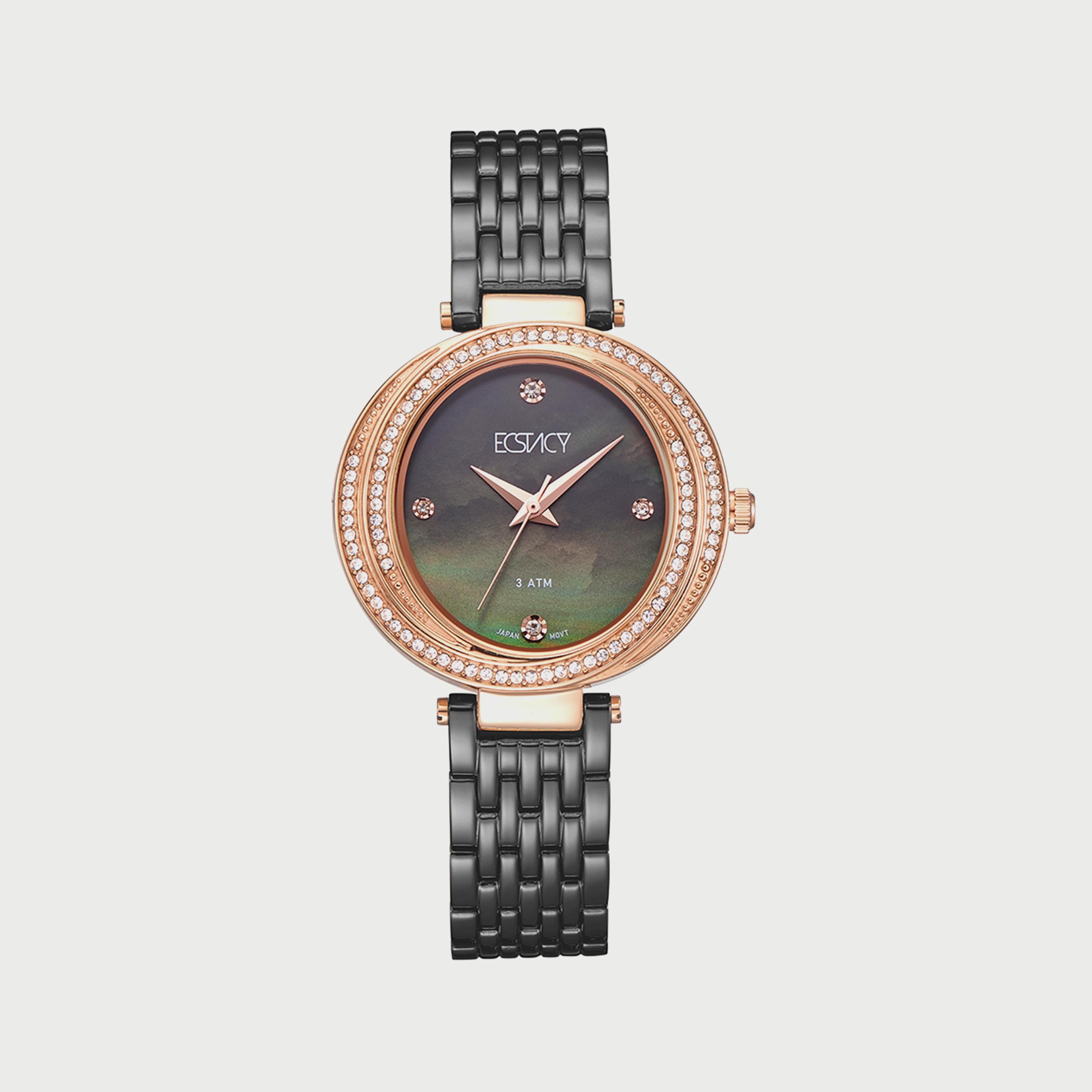 ساعة اكستاسي للنساء بسوار من الستانلس ستيل انالوج بعقارب معدنية طراز E8513-KBXMB-women-watchesandjewellery-watches-image-1