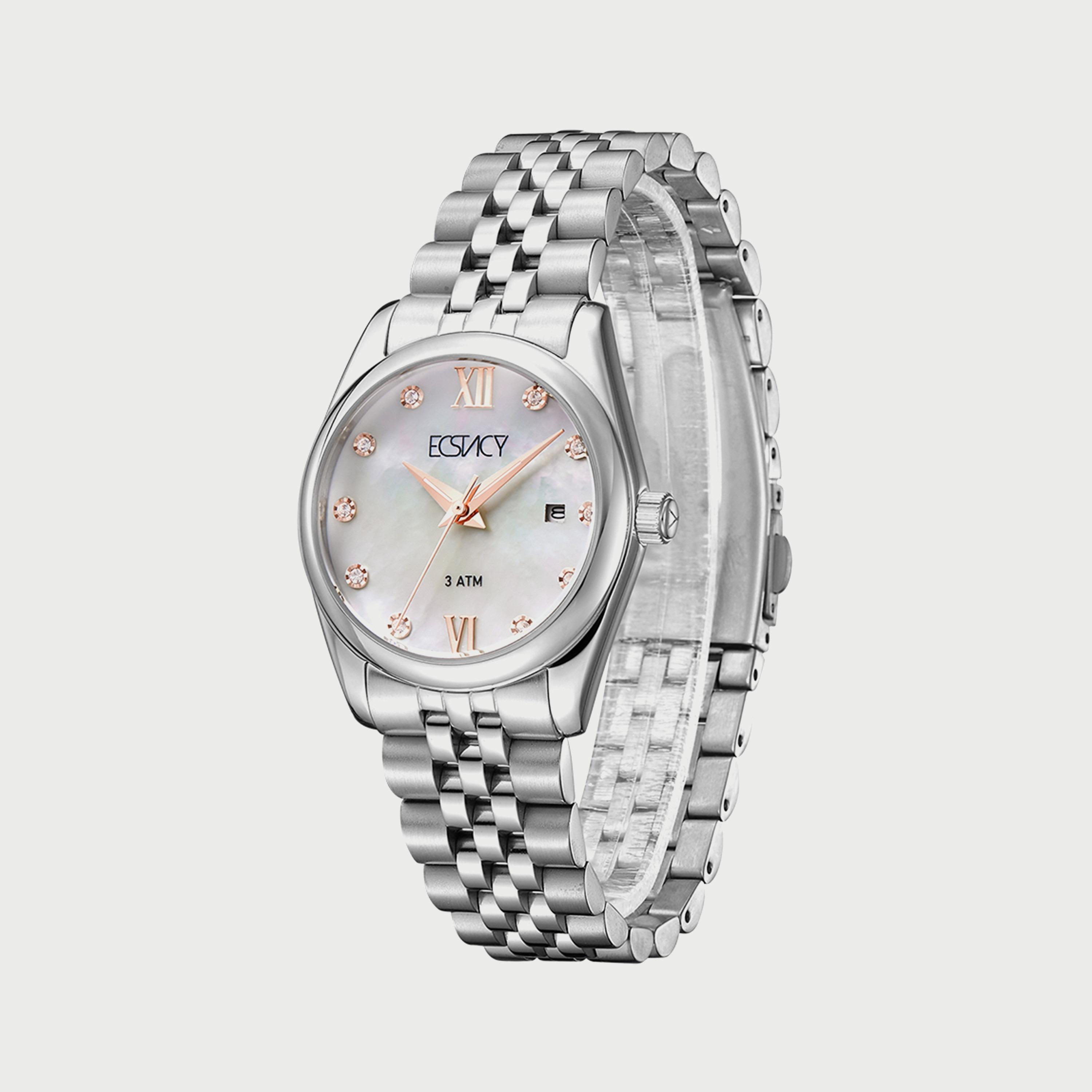 ساعة اكستاسي للنساء بسوار من الستانلس ستيل باللون الفضي E22502-SBSM-women-watchesandjewellery-watches-image-2