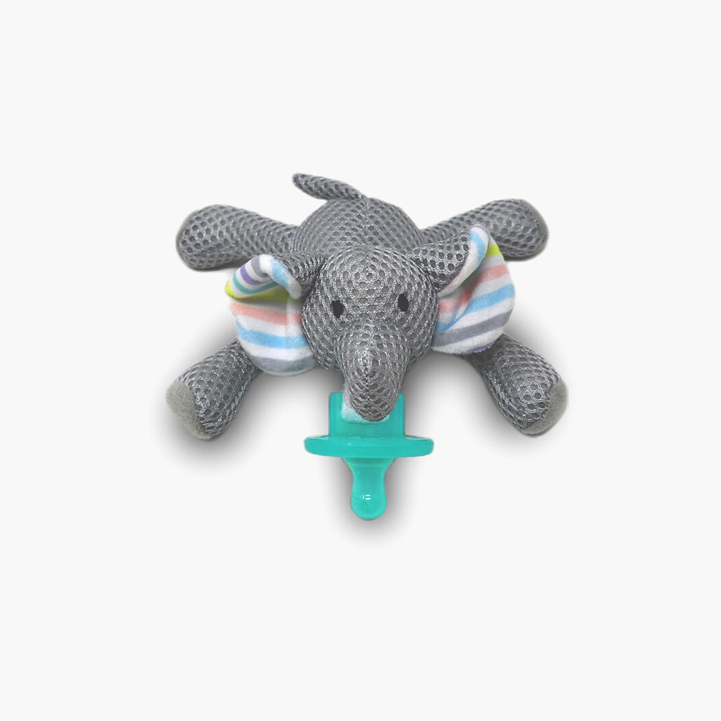 Babyworks Elly Elephant Pacifier Friend with Pacifier-baby-feeding-pacifiers-image-1