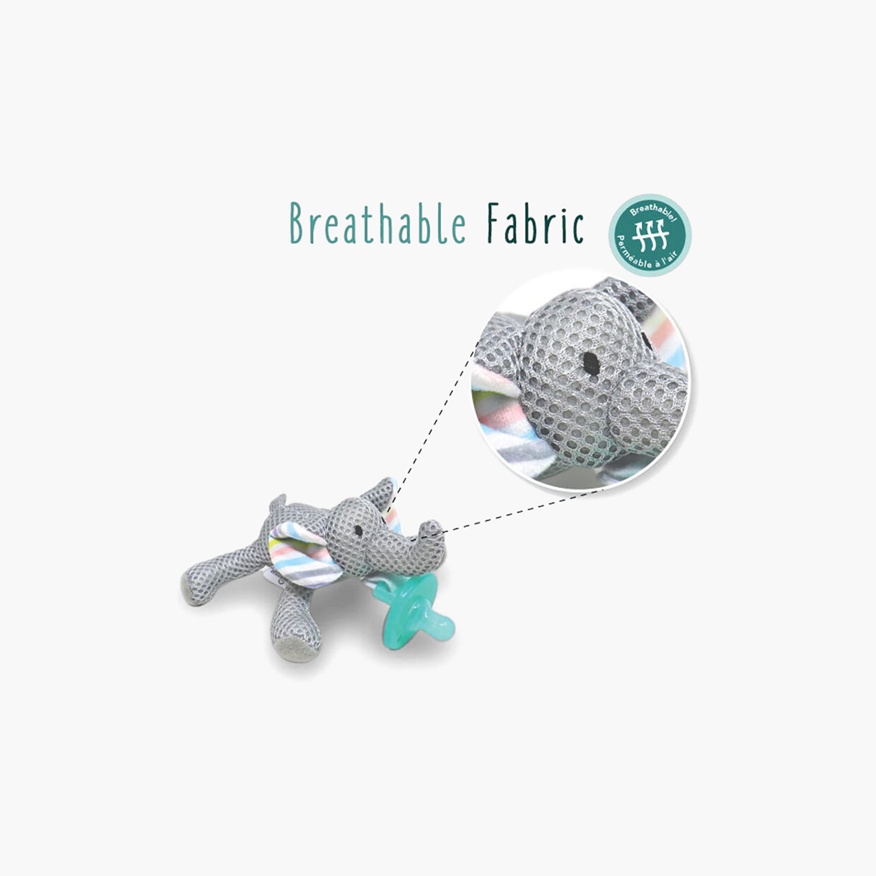 Babyworks Elly Elephant Pacifier Friend with Pacifier-baby-feeding-pacifiers-image-3