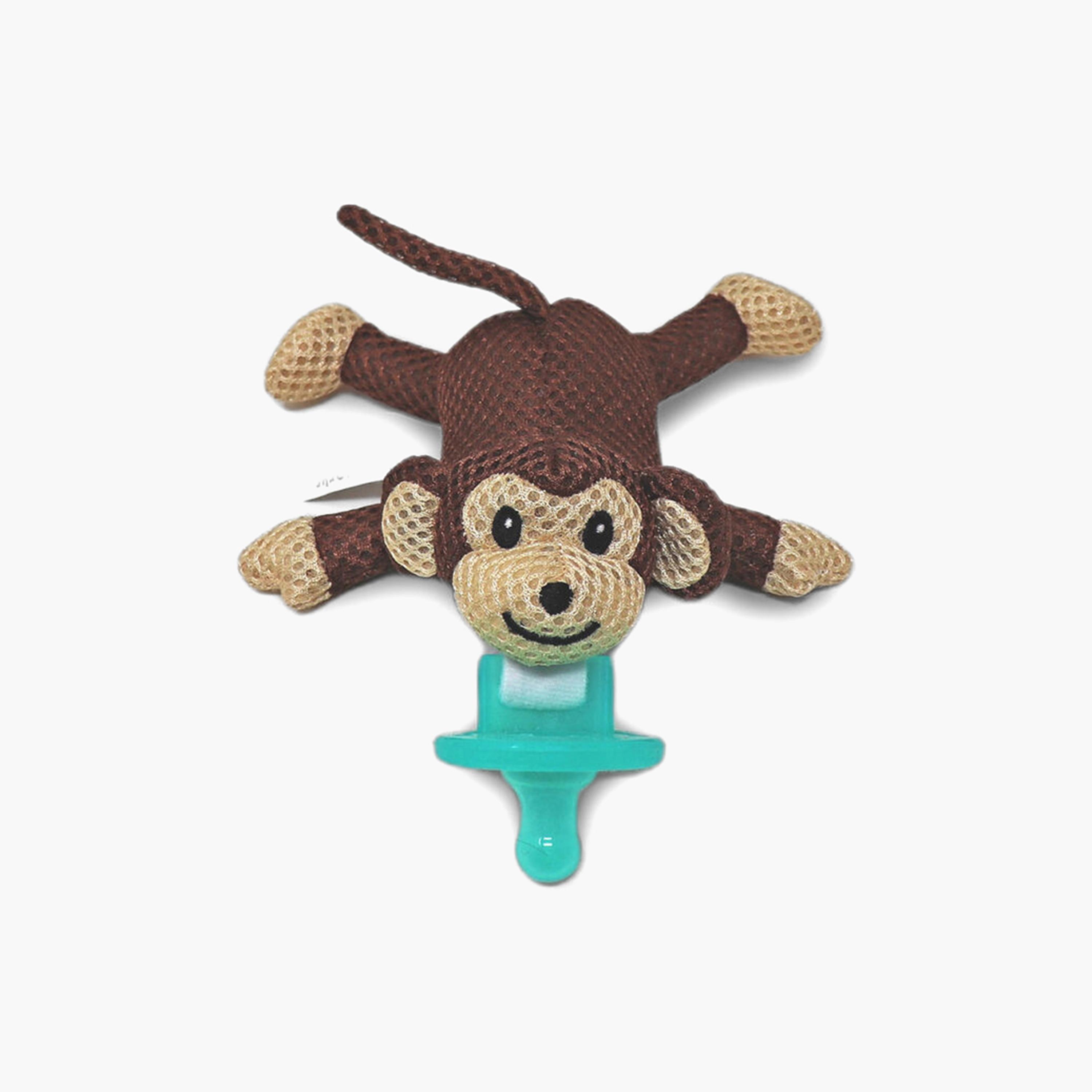 Babyworks Moe Monkey Pacifier Friend with Pacifier-baby-feeding-pacifiers-image-1