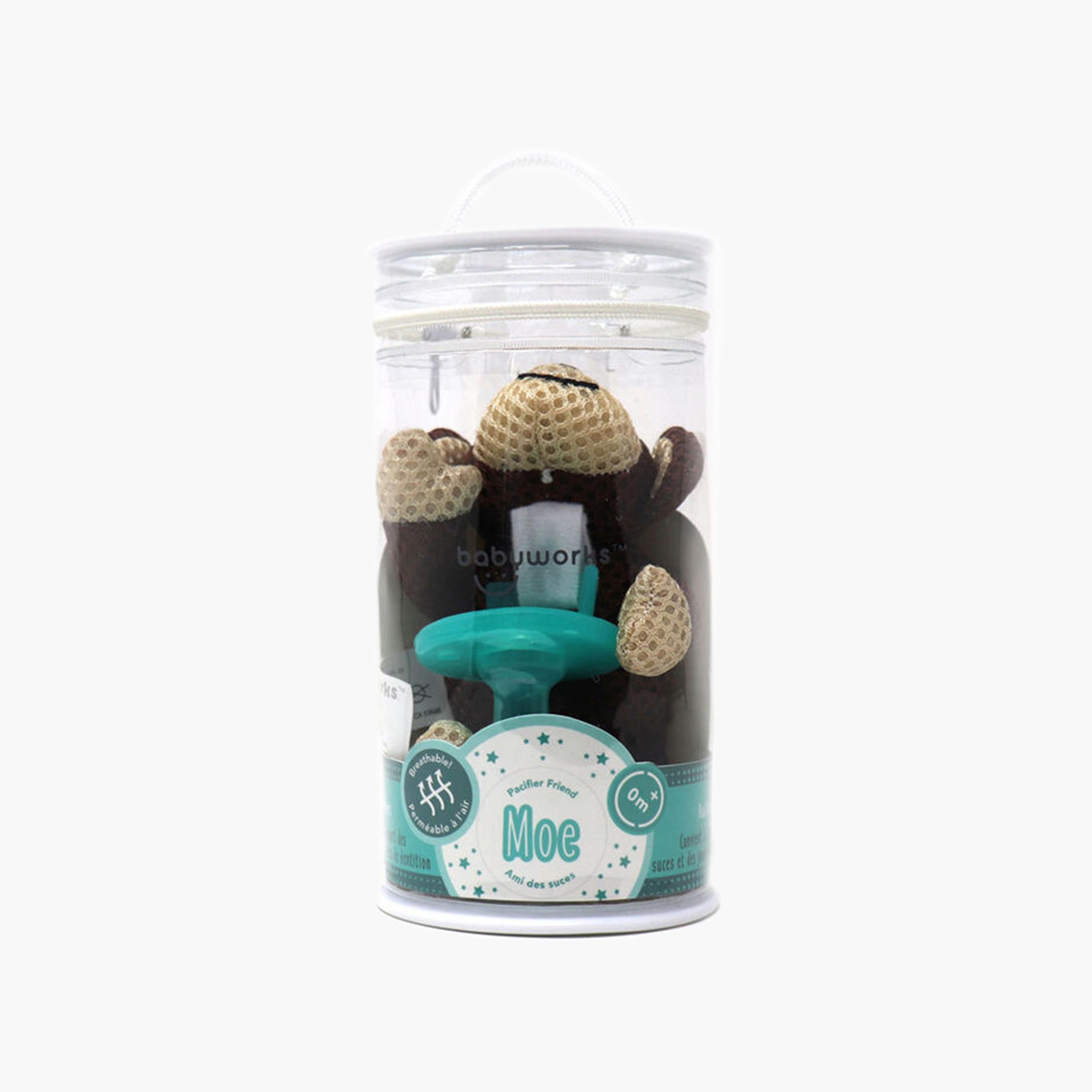 Babyworks Moe Monkey Pacifier Friend with Pacifier-baby-feeding-pacifiers-image-2