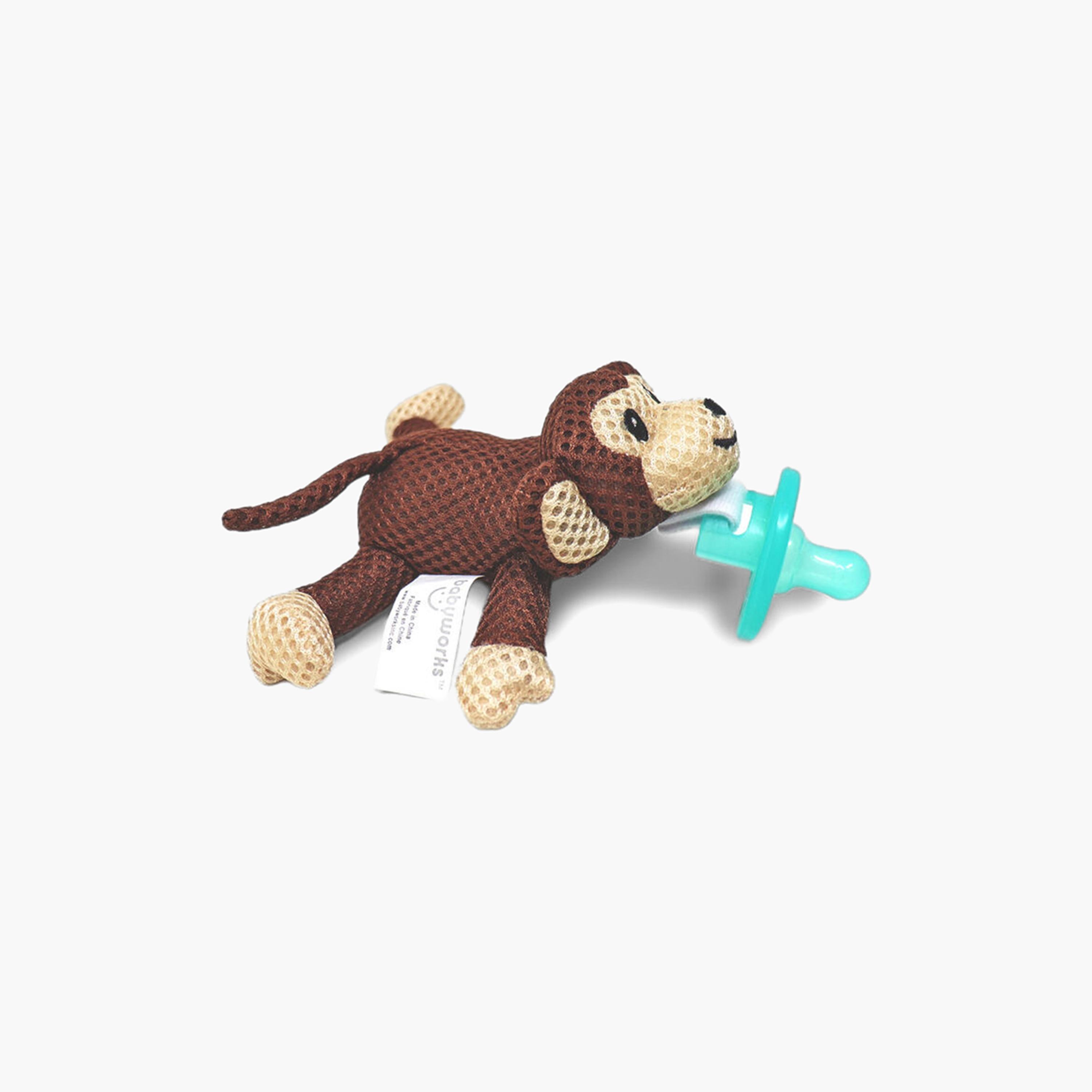 Babyworks Moe Monkey Pacifier Friend with Pacifier-baby-feeding-pacifiers-image-5