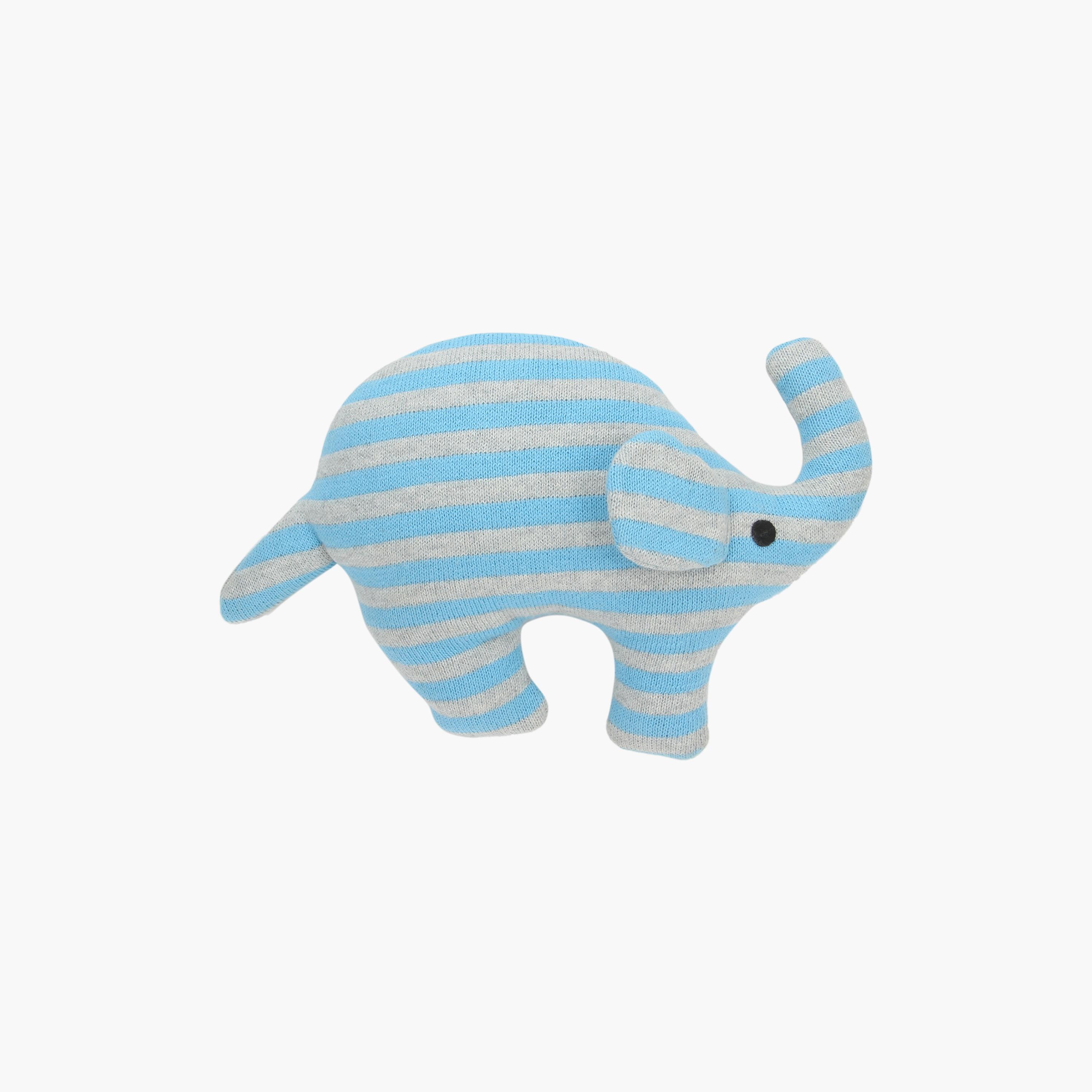 Pluchi Knitted Cotton Blanket and Noah Elephant Toy Set-baby-nursery-blanketsandswaddles-blanketsandquilts-image-3